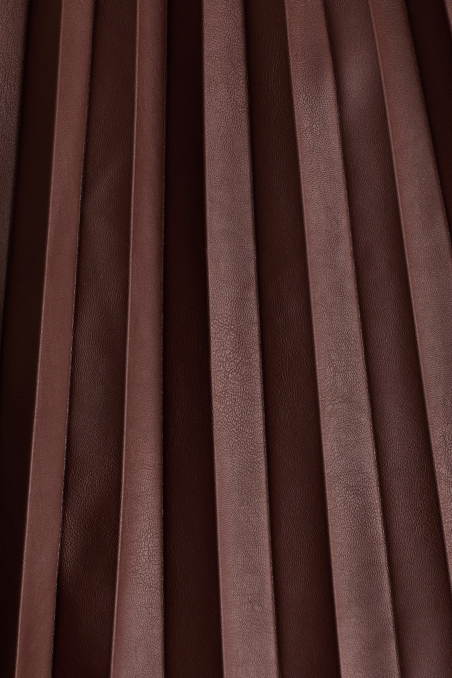 Plisirana midi suknja - Tamnosmeđa - 3