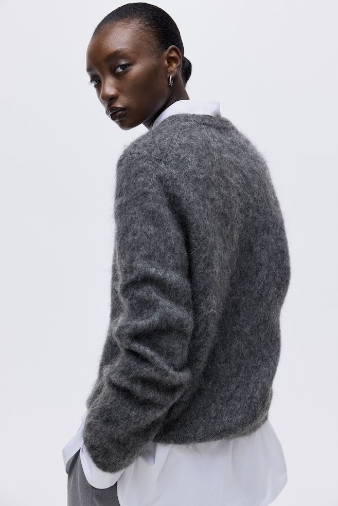 Mohair-blend jumper - Dark grey marl/Cream/Dark beige/Black/Bright blue/Bright red - 5
