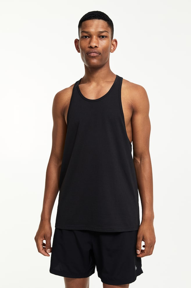 DryMove™ Sports vest top - Black/Red/Dark grey - 1