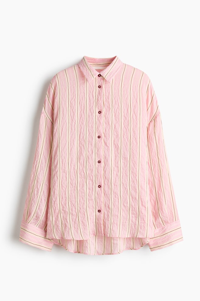 Overhemdblouse - Roze/gestreept/Lichtblauw/gestreept - 1