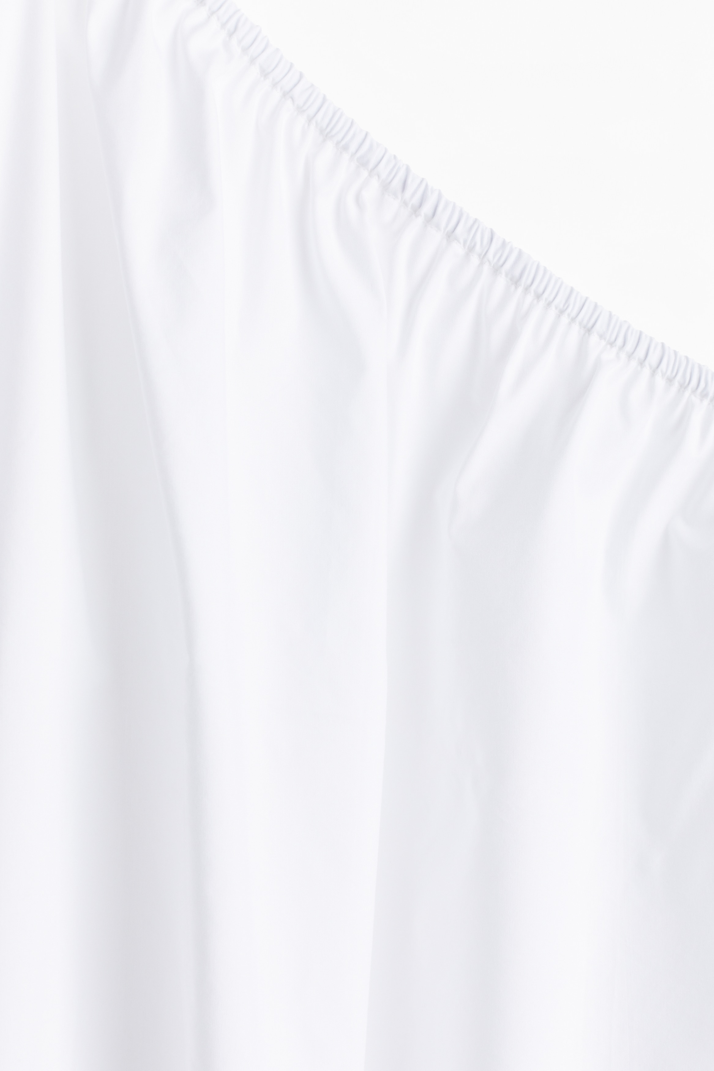 One-shoulder poplin blouse