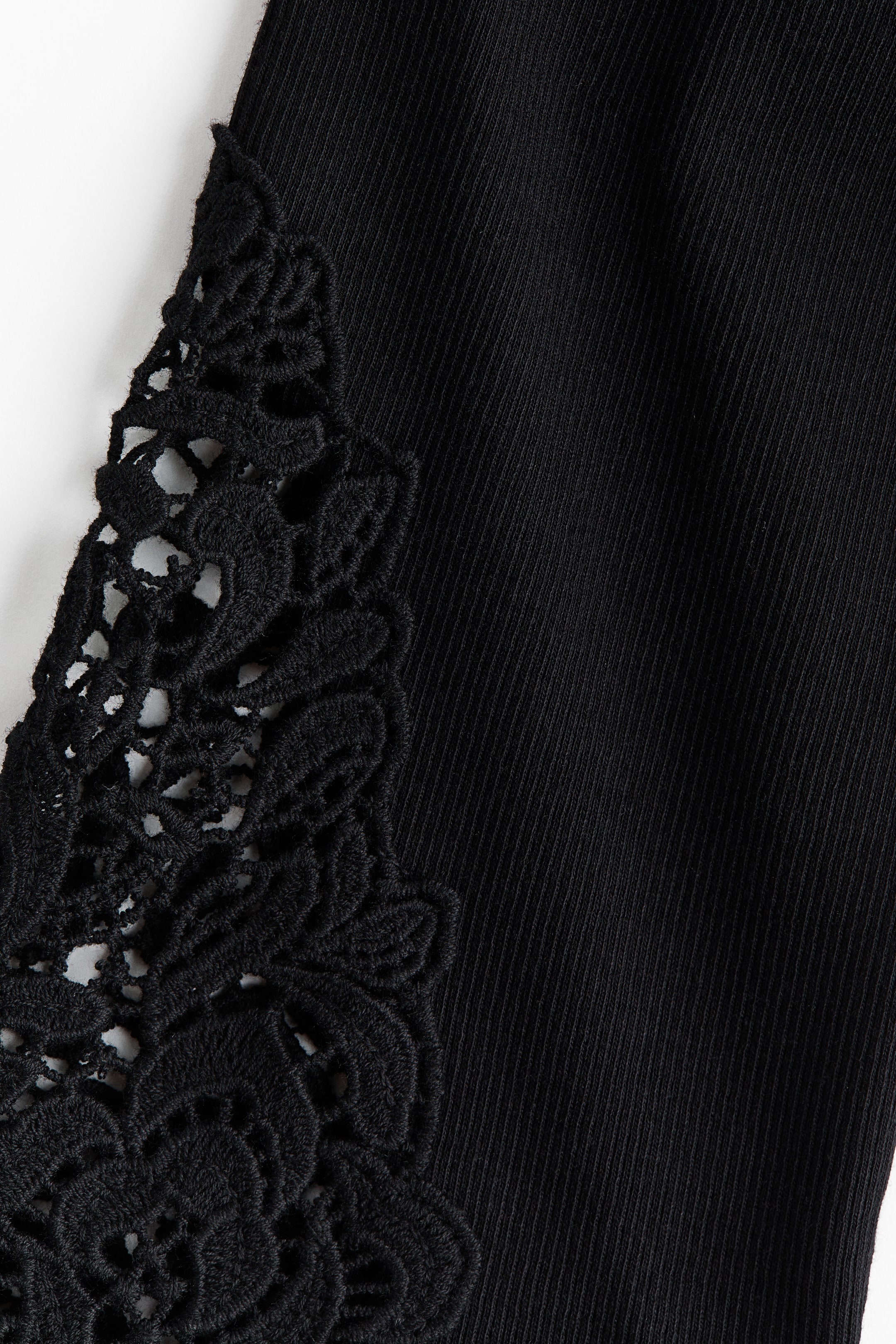 Boat-Neck Top with Lace Insets