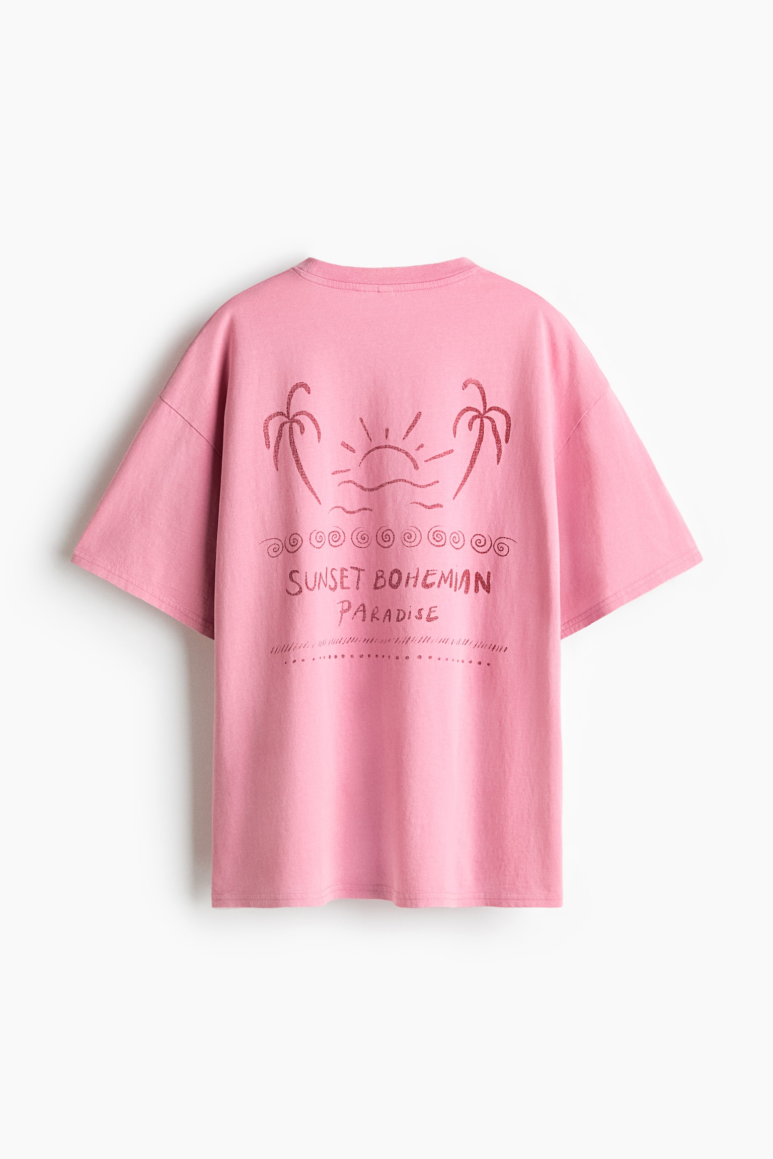 Oversized print-motif T-shirt - Pink/Sunset/White/Butter/White/La Dolce Vita/Dark grey/Espresso/Light beige/Macchiato/White/Dunas Cantoras - 3