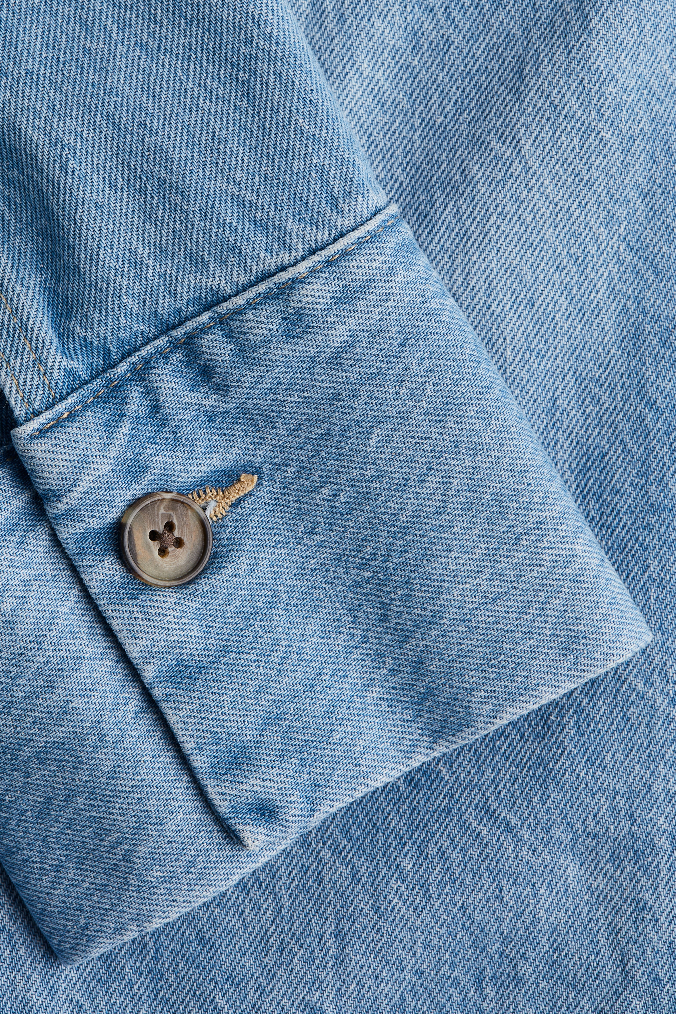 Oversized popover denim shirt