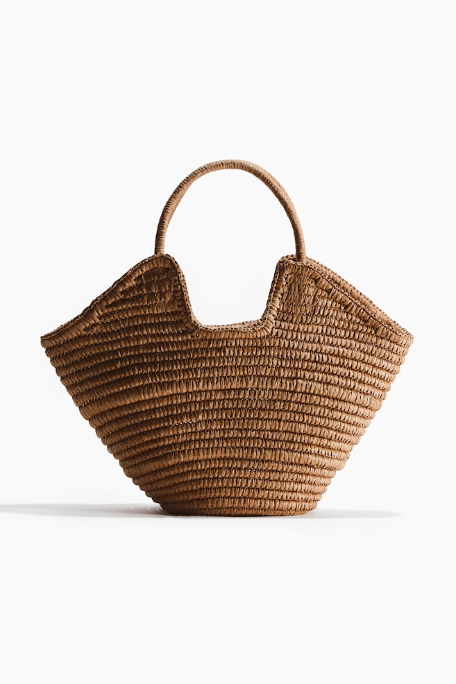 Straw Shopper - Beige/Light beige/striped - 1
