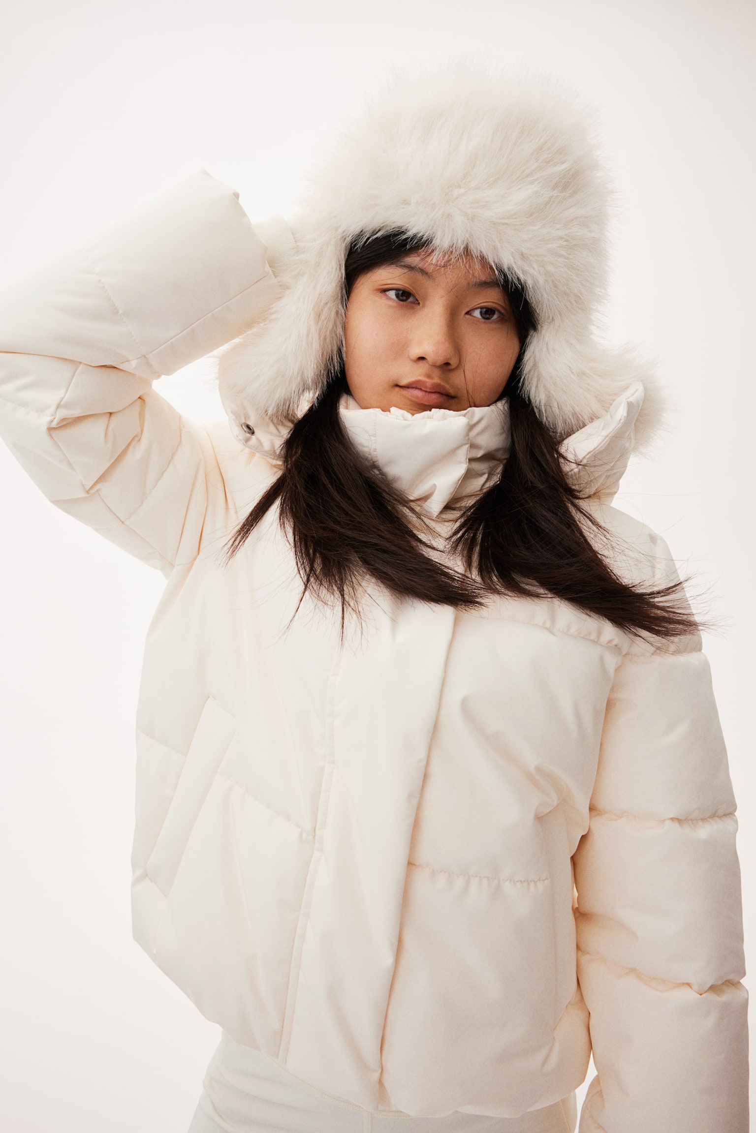 Sports puffer jacket in ThermoMove™ - White/Dark blue - 2