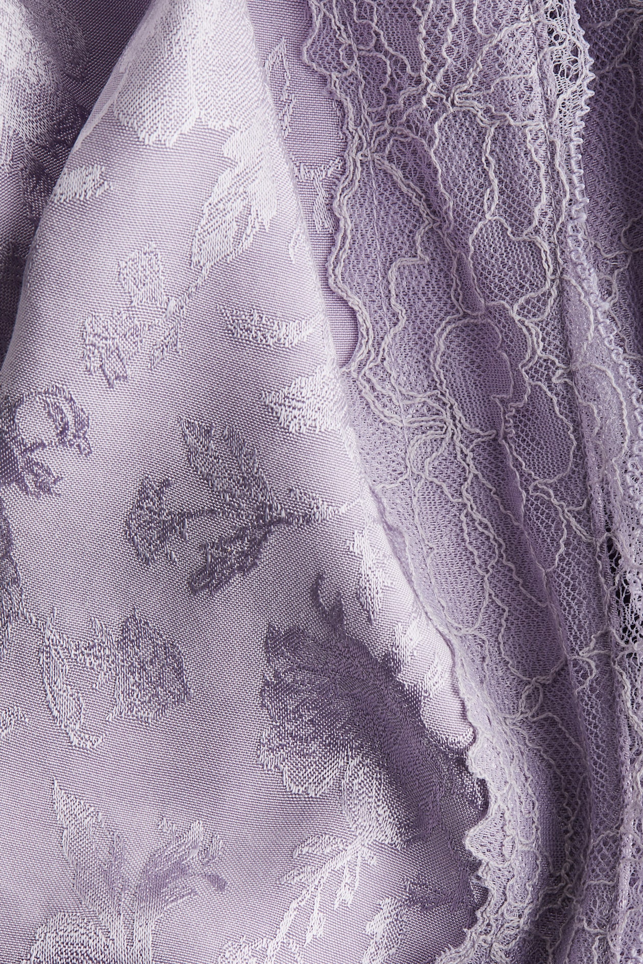 Jacquard-Weave Dress with Lace Insets - image 5