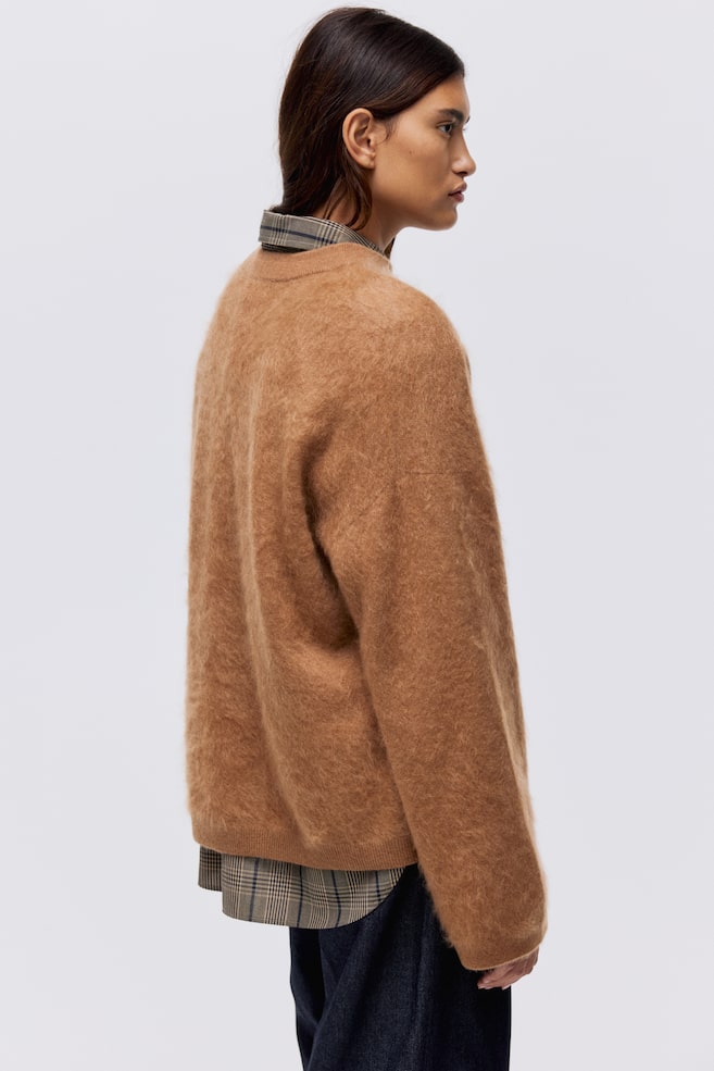 Brushed Cashmere Sweater - Light brown - 5