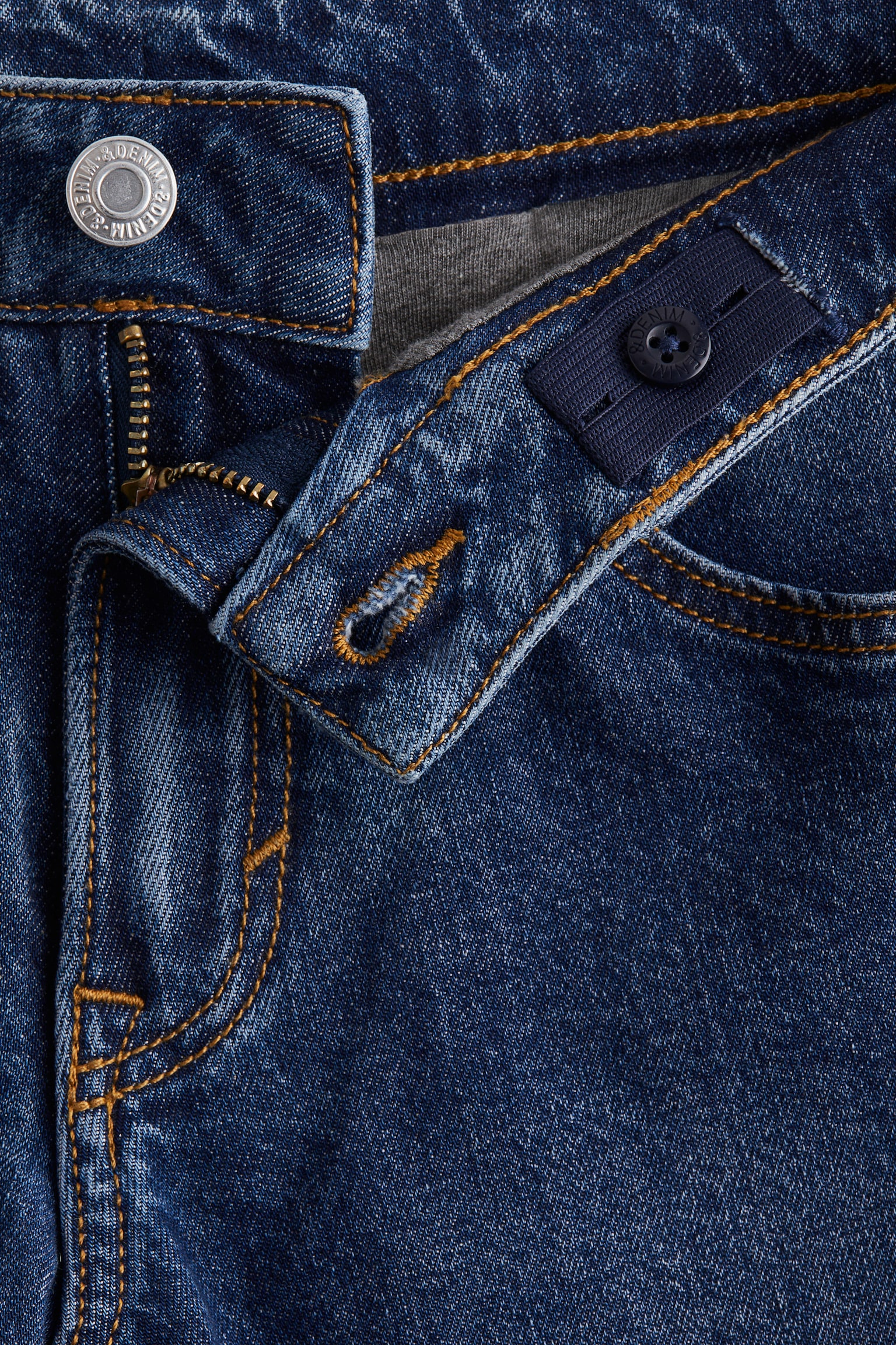 Relaxed Fit Jeans με επένδυση - Μπλε denim/Light denim blue/Μαύρο - 2