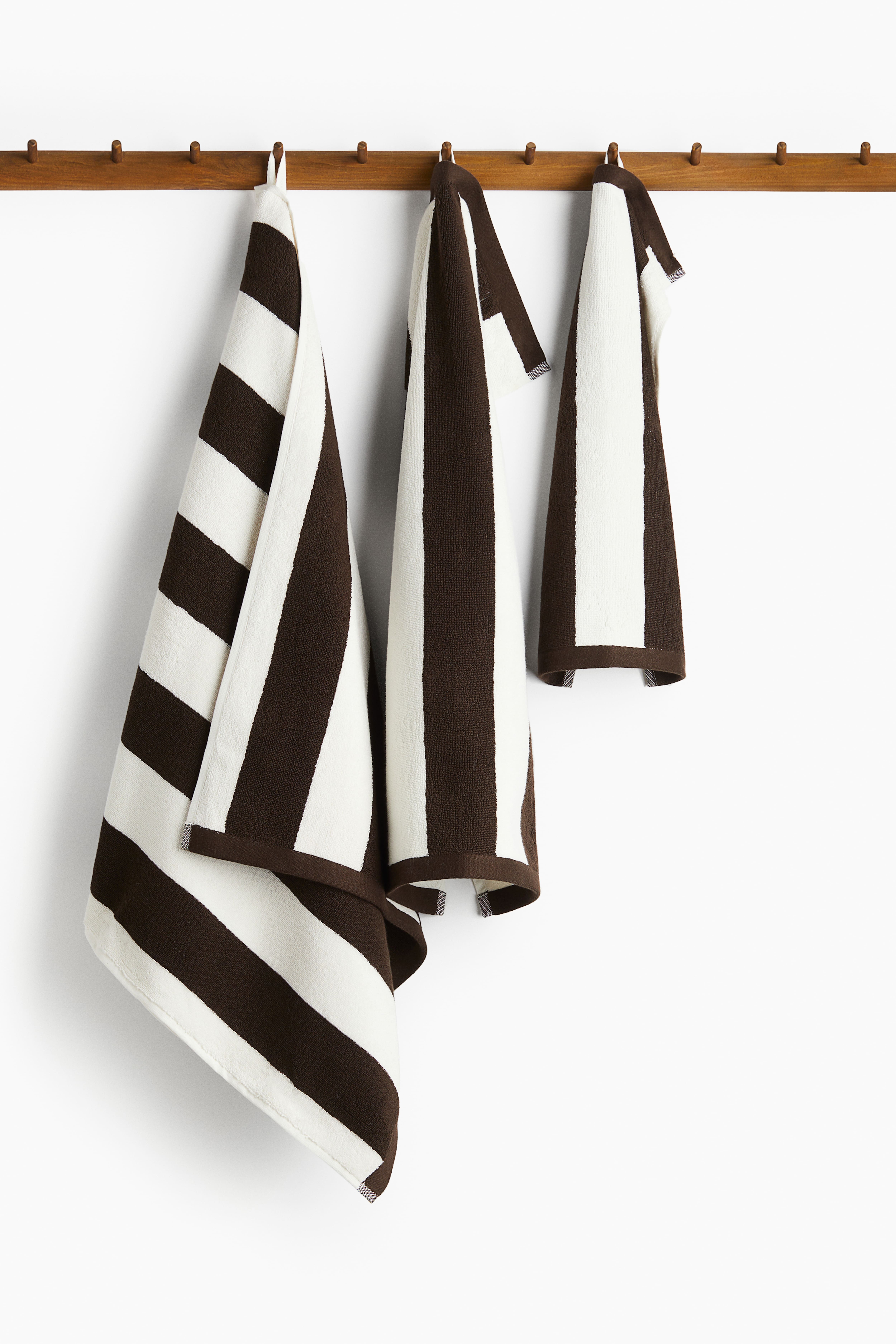Striped Cotton Terry Guest Towel