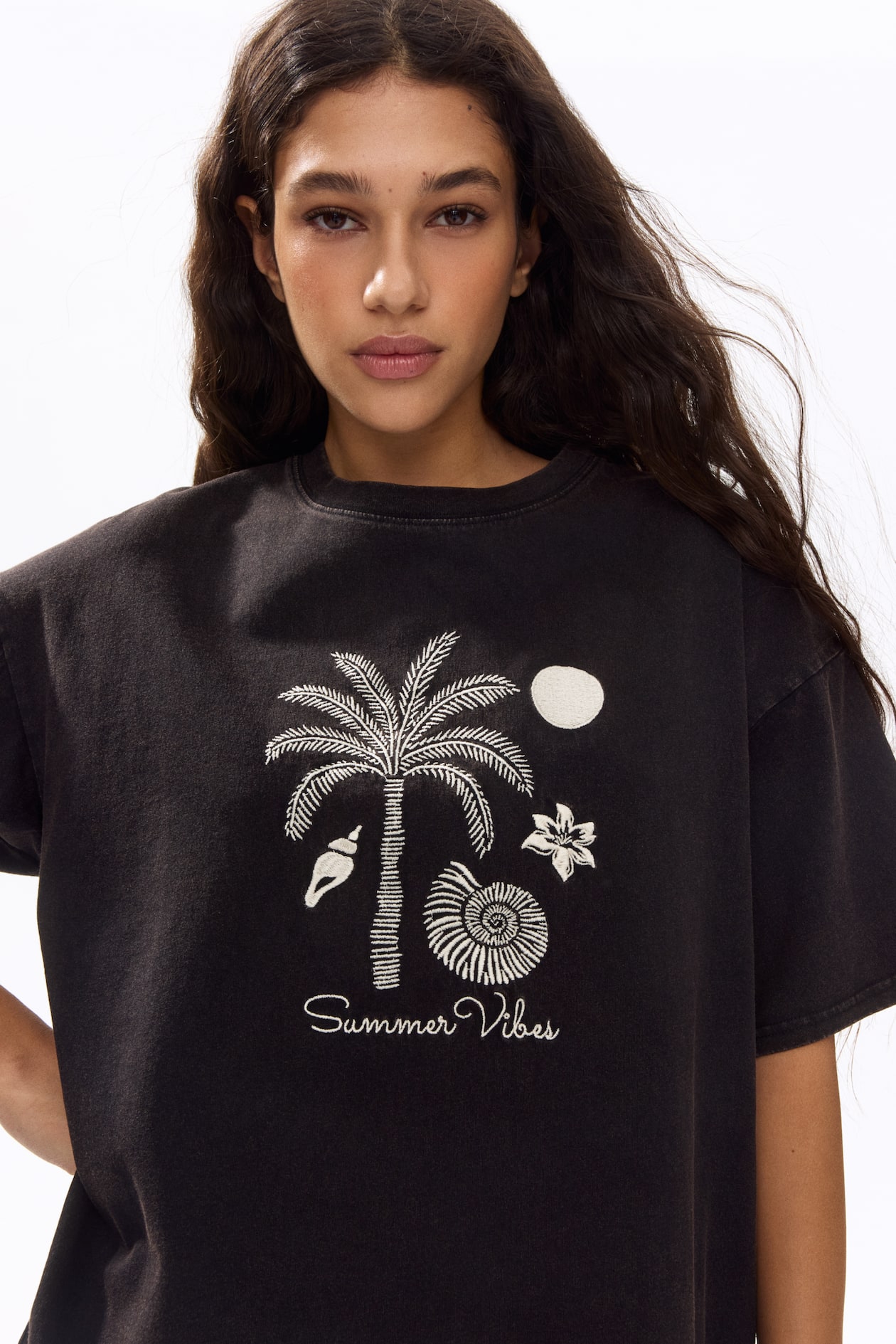 Oversized Embroidered T-Shirt - image 2