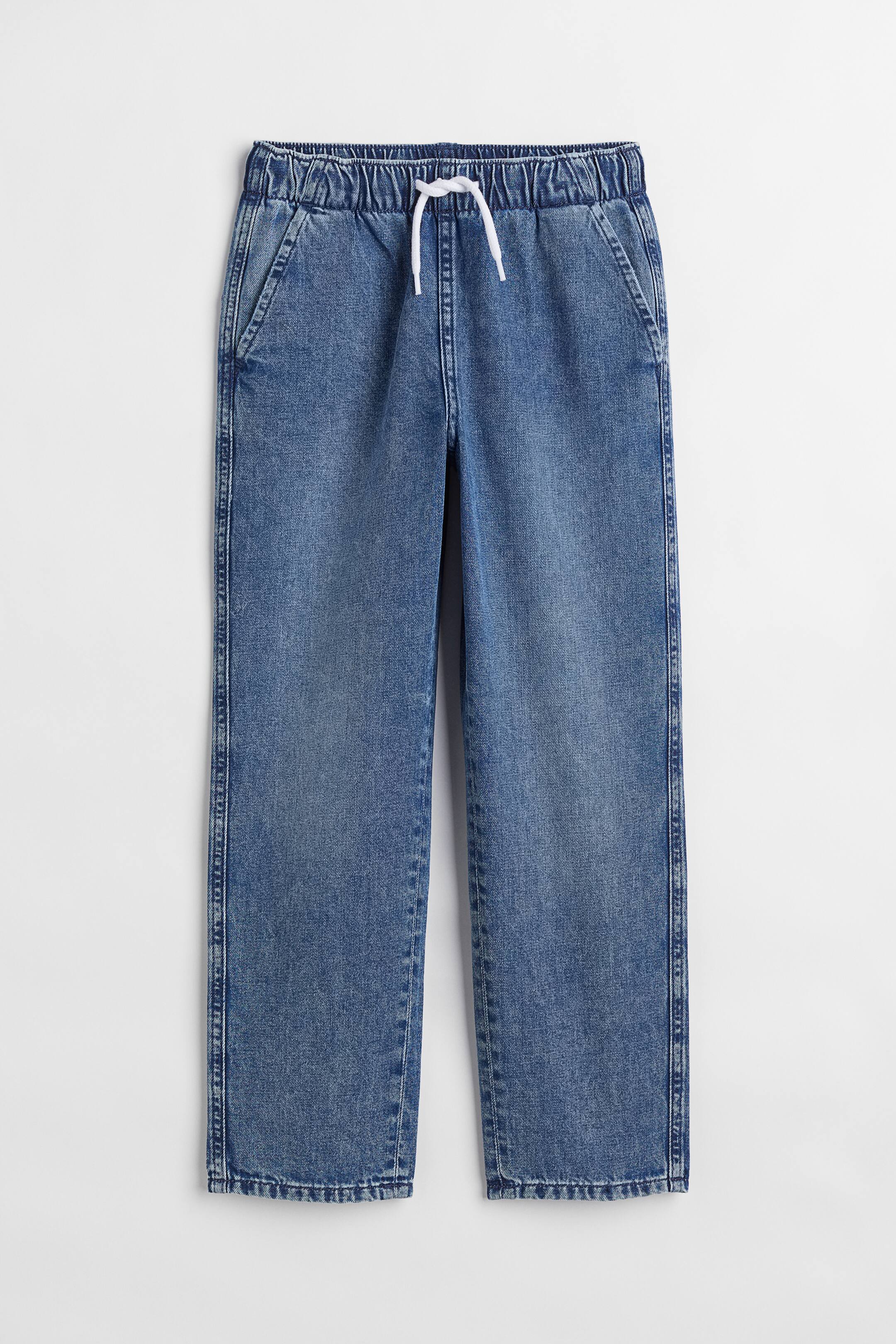 查看大圖: 休閒剪裁丹寧慢跑褲 - 丹寧藍 - Kids | H&M 1