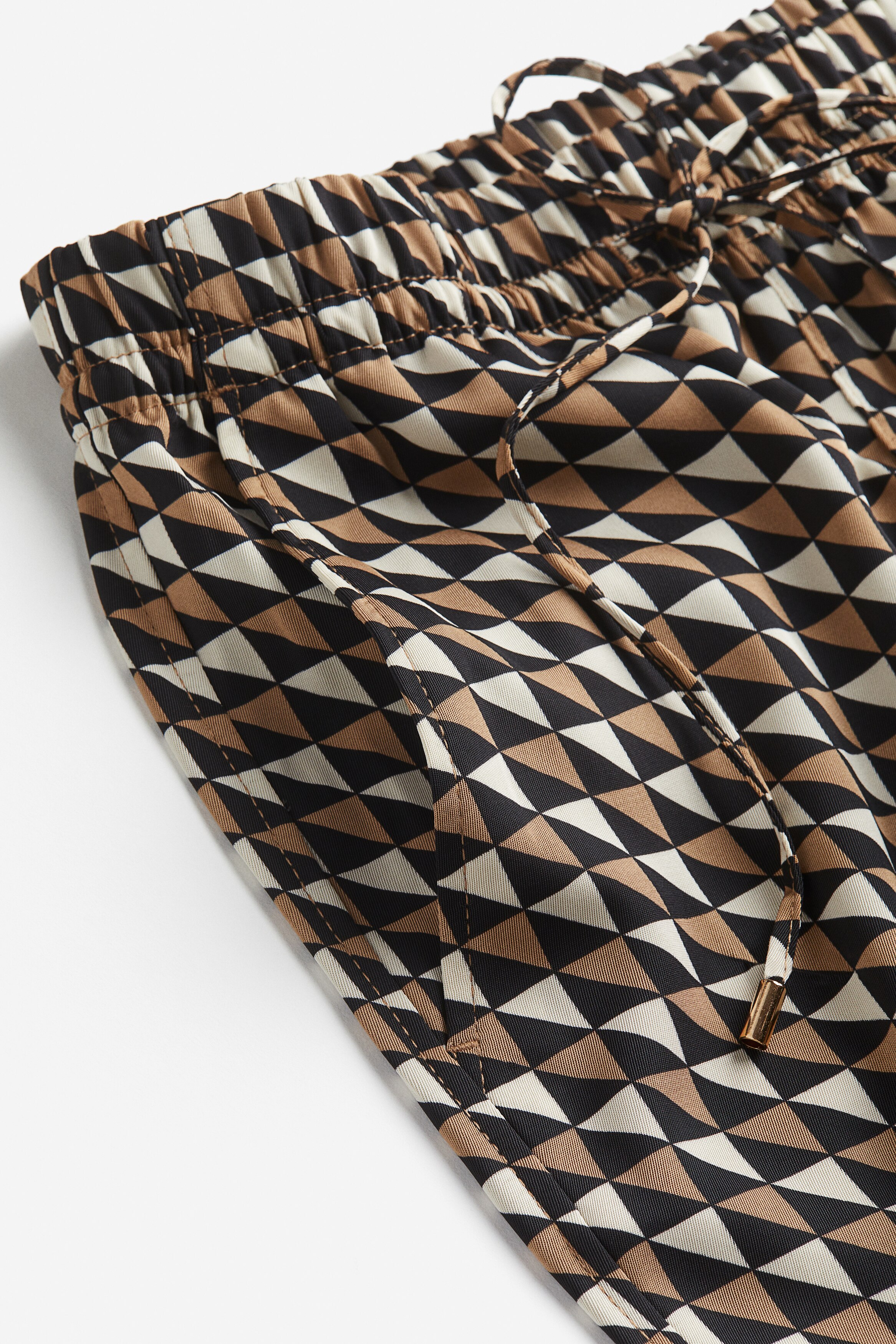 Twill drawstring trousers