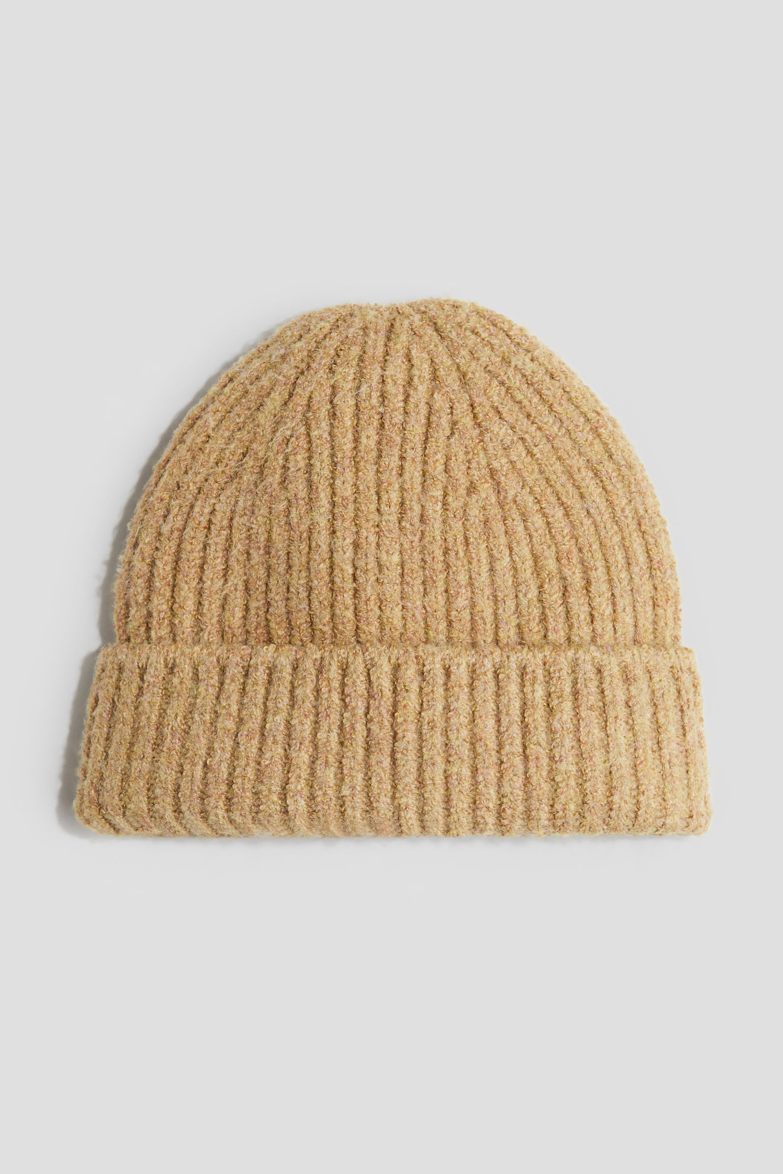 Ribbed beanie - Khaki/Grey/Light yellow/Blue - 1