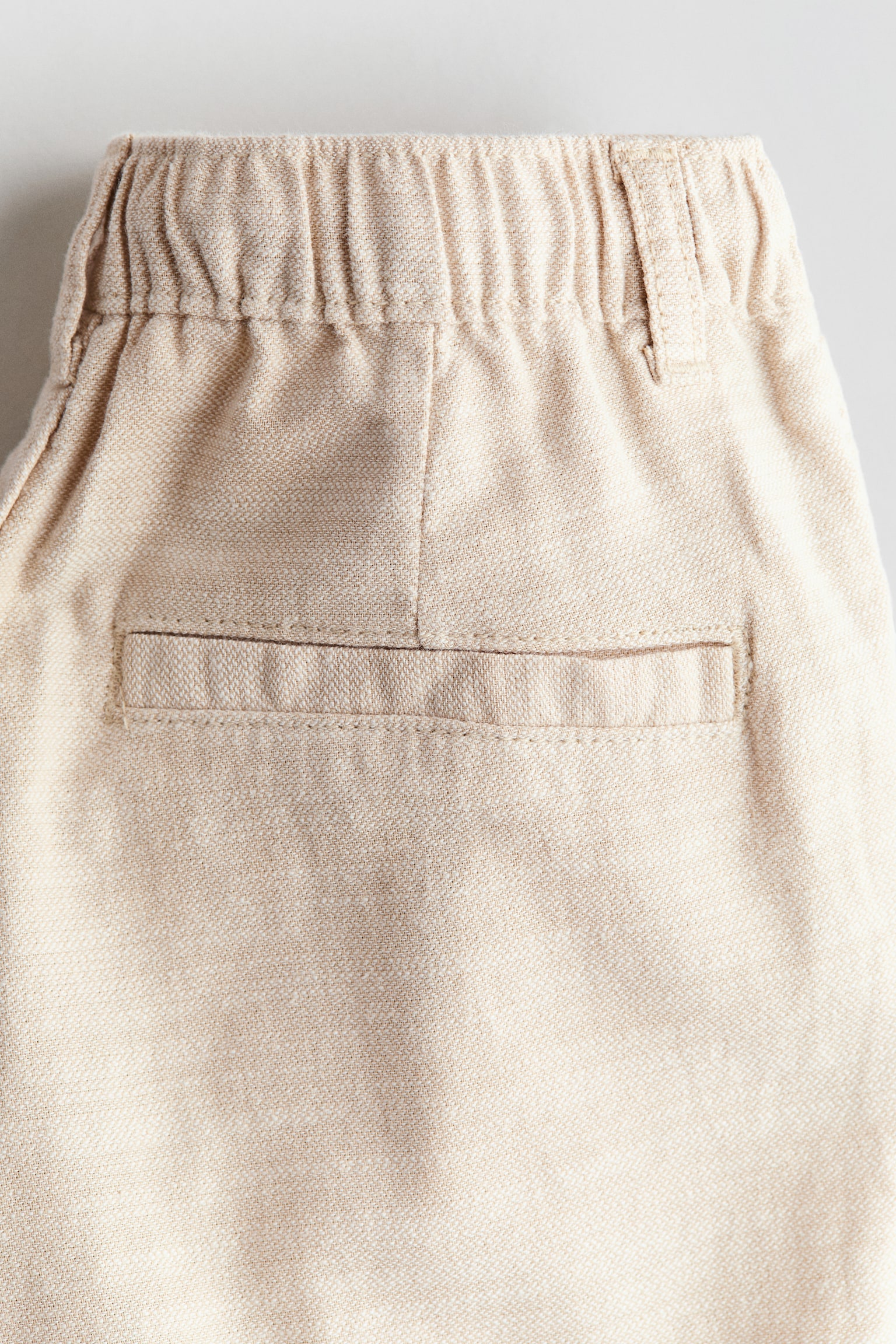 Cotton roll-up trousers - Light beige/Dark blue/Dark beige - 5