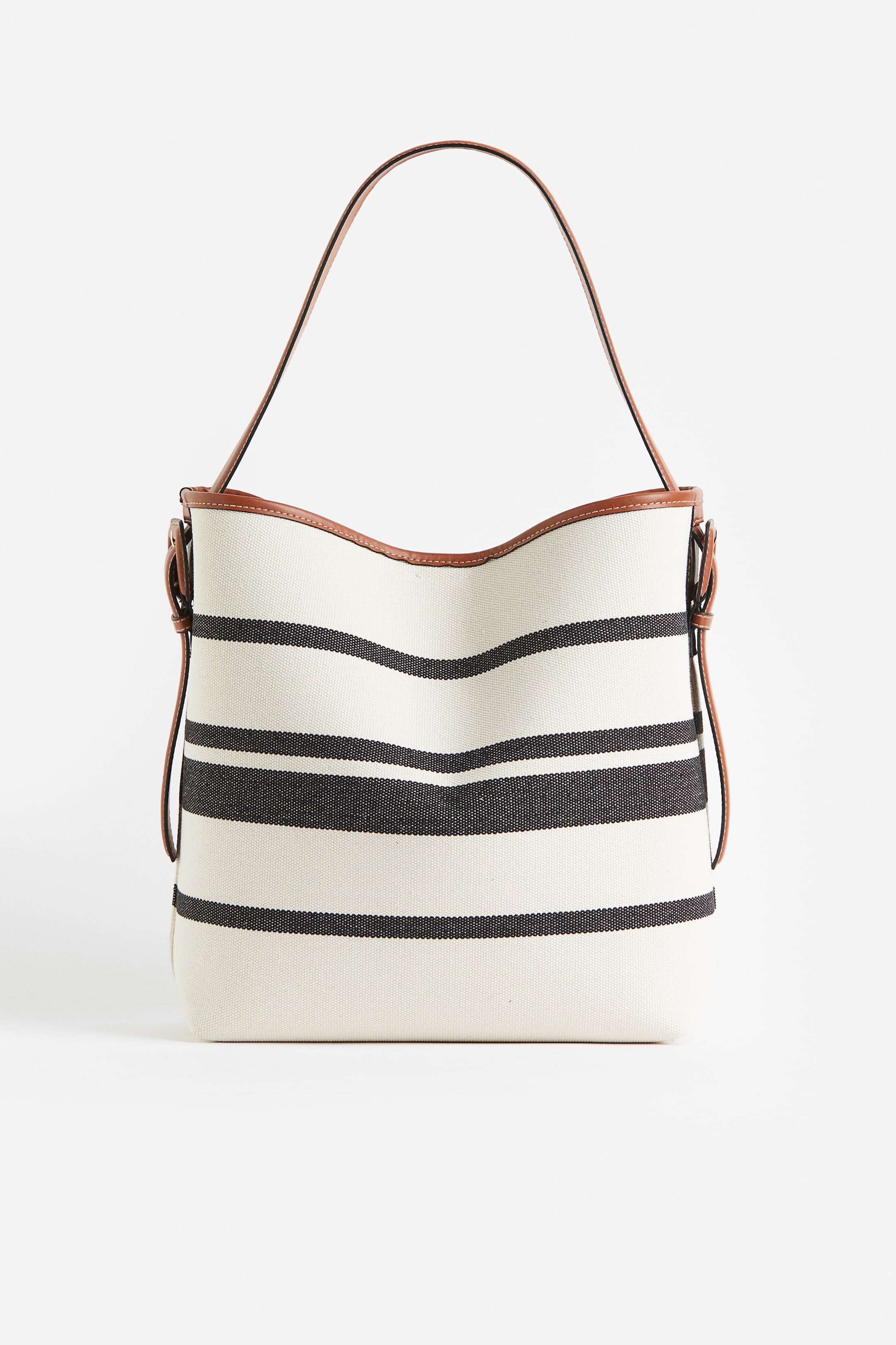 Näytä suurempi kuva: Olkalaukku - Kermanvaalea/Mustaraitainen - NAISET | H&M FI 1