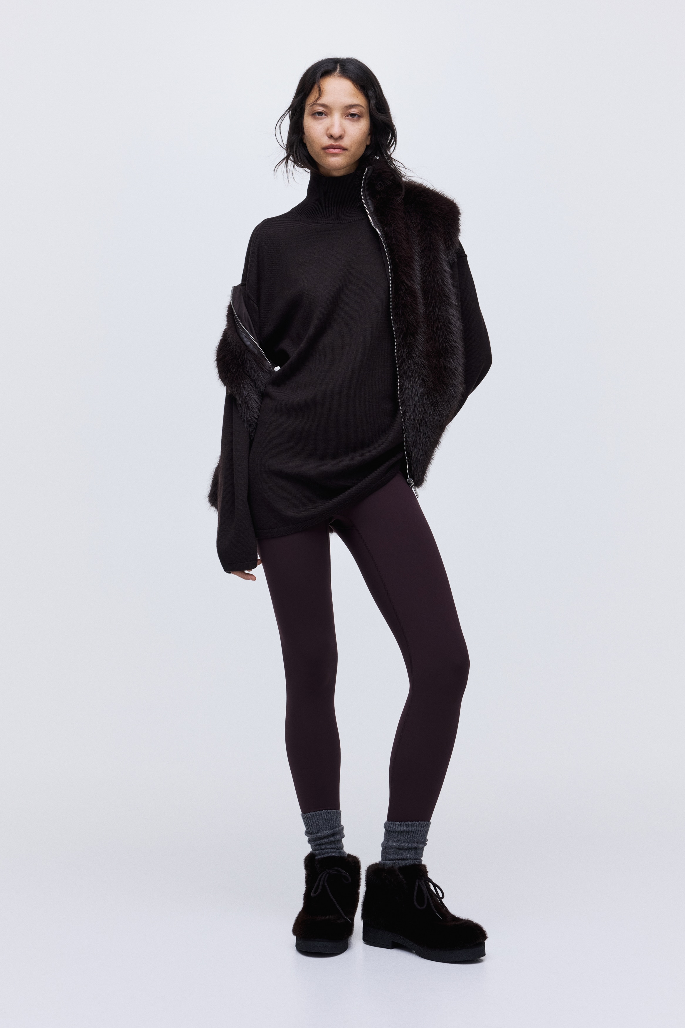 Merino wool turtleneck jumper