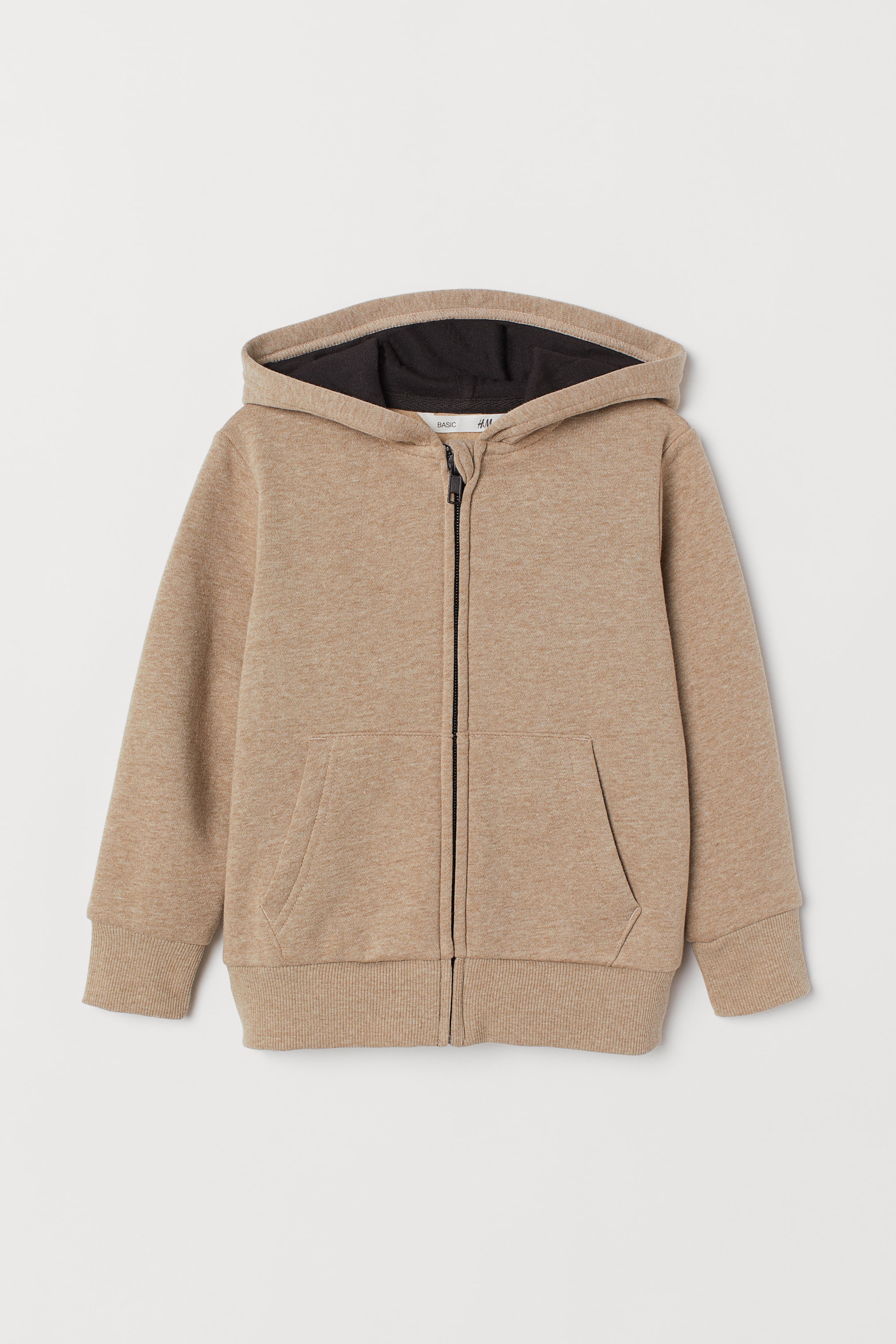 View larger image: Zip-through hoodie - Beige marl - Kids | H&M 1