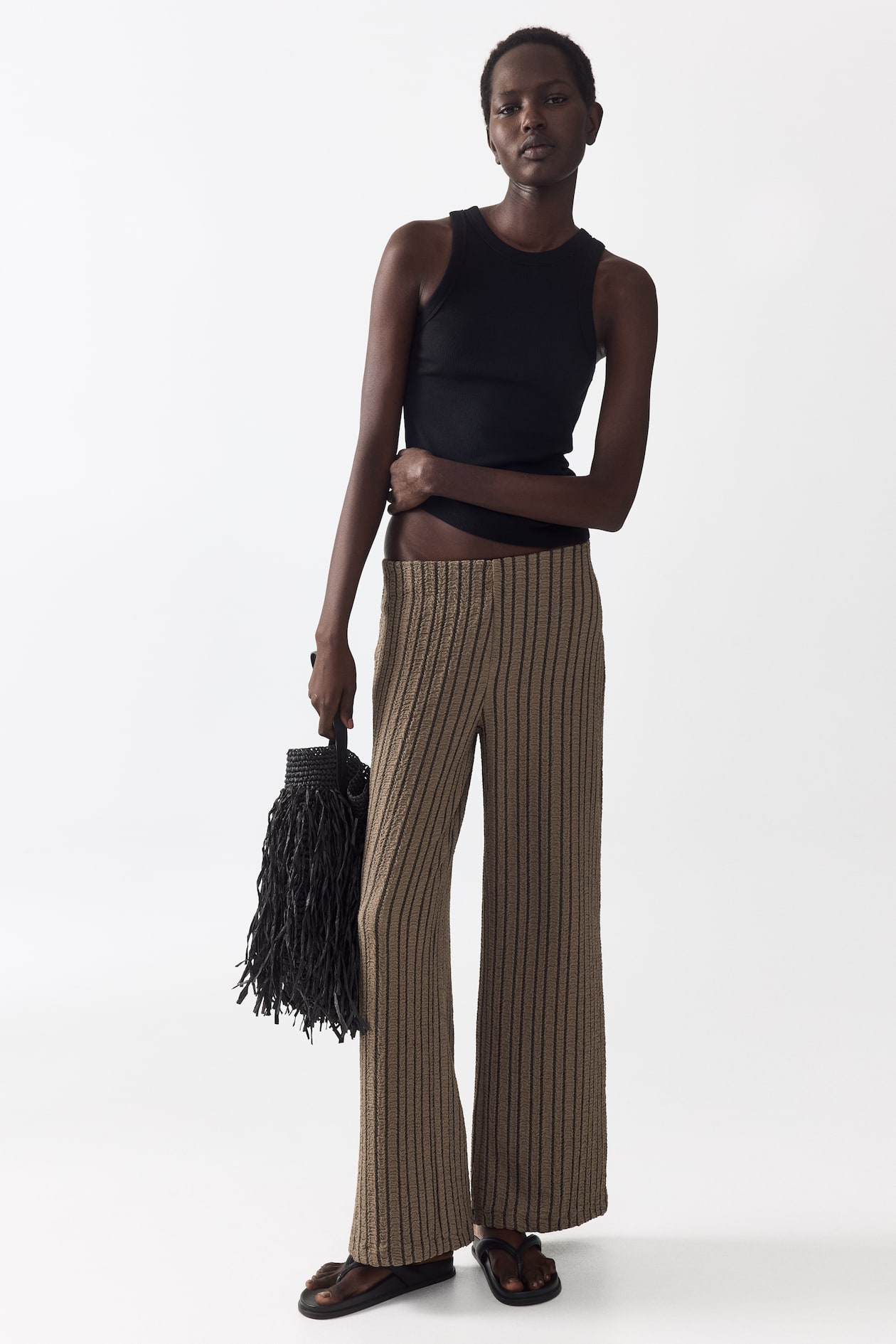 Wide-Leg Crinkled Pants - image 4