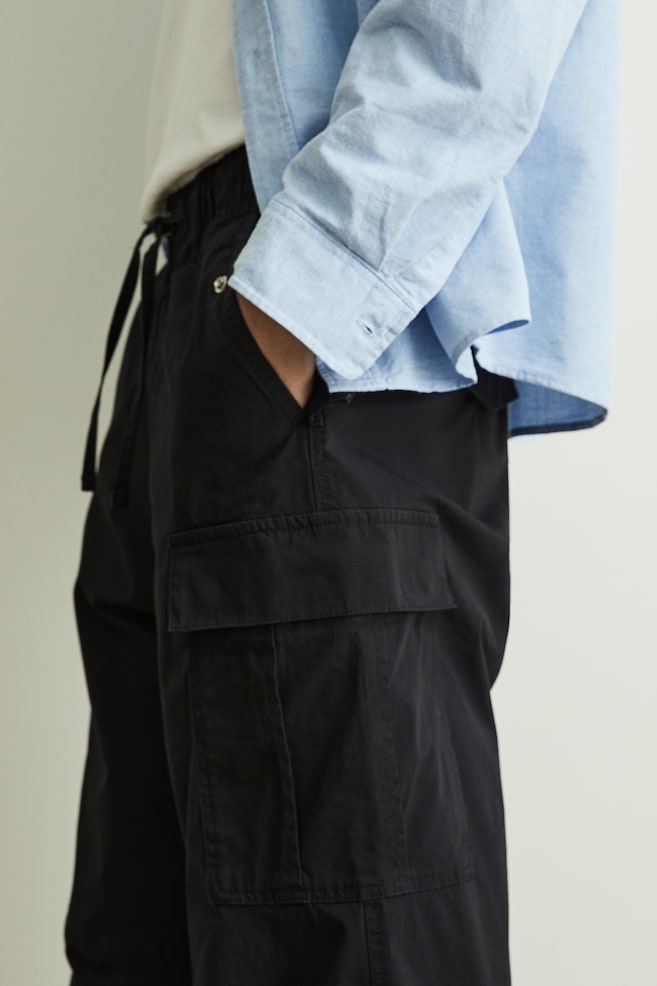 Pantalon cargo Regular Fit en tissu ripstop - Noir/Vert kaki/Beige clair/Vert kaki/motif/dc/dc/dc - 5