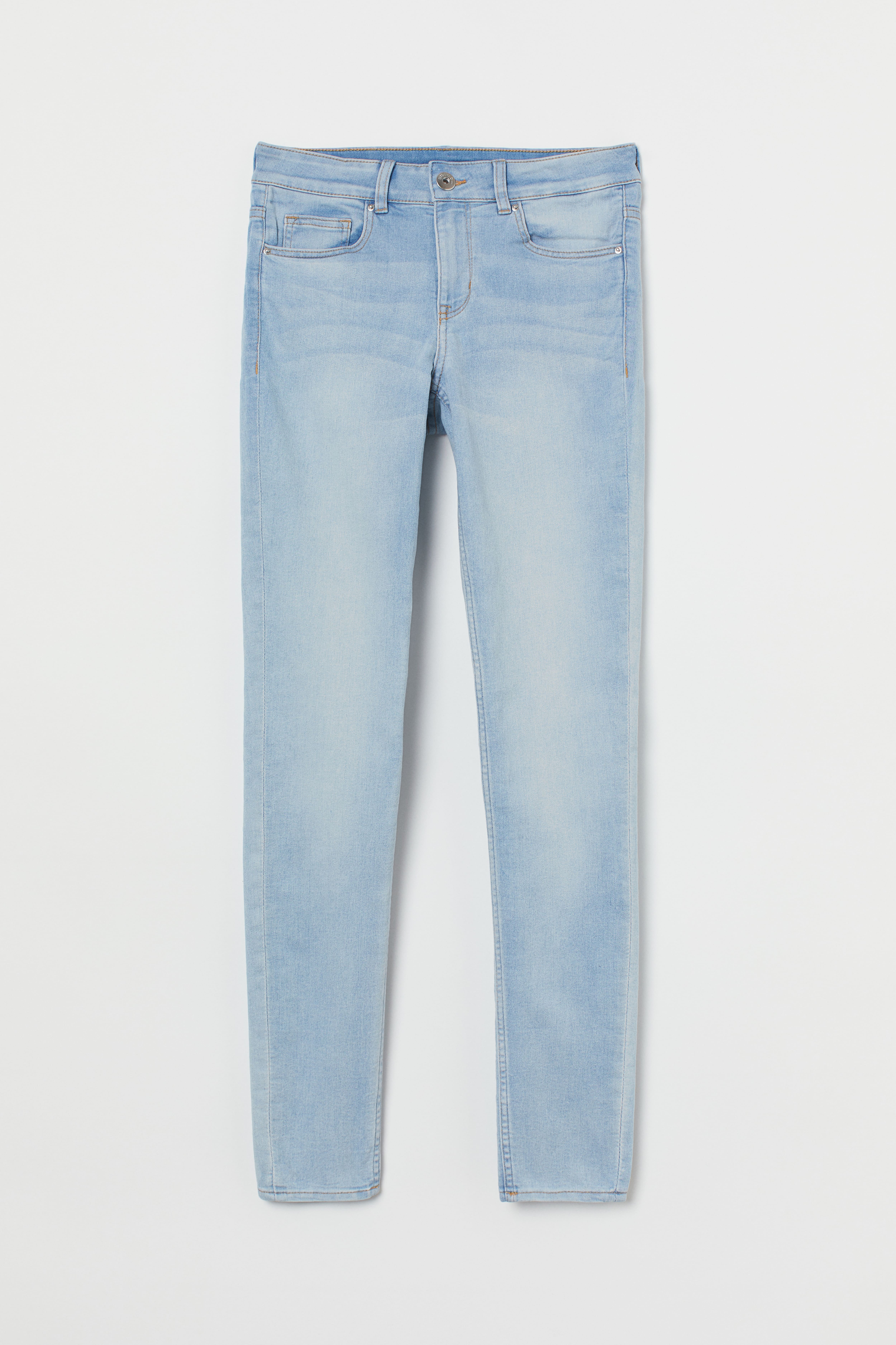 Pale blue skinny fashion jeans