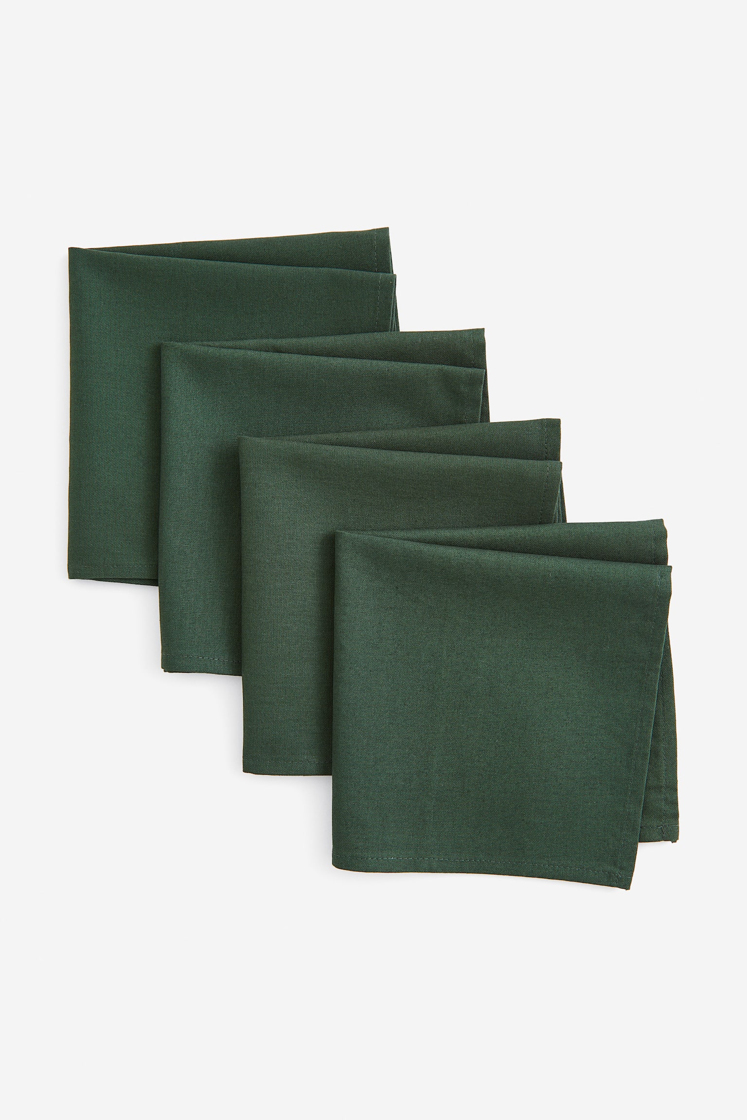 4-pack cotton napkins - Dark green/White/Cobalt blue/Red/Anthracite grey/Dark orange/Light purple - 4