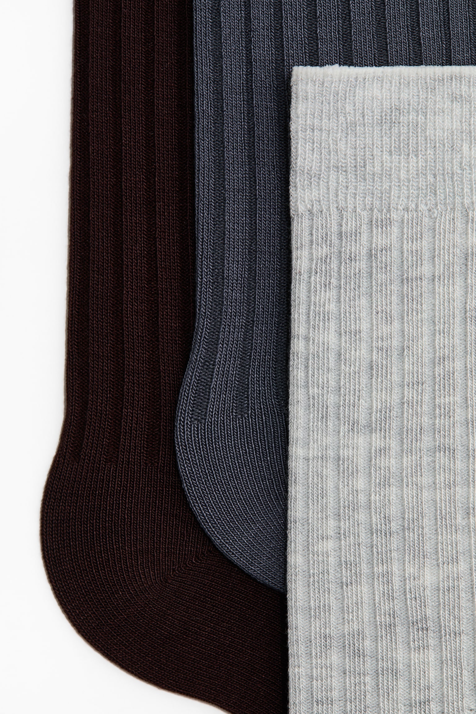 3er-Pack Socken aus Bambus/Viskose - Hellgraumeliert/Mattblau/Cremefarben/Schwarz/Marineblau - 2