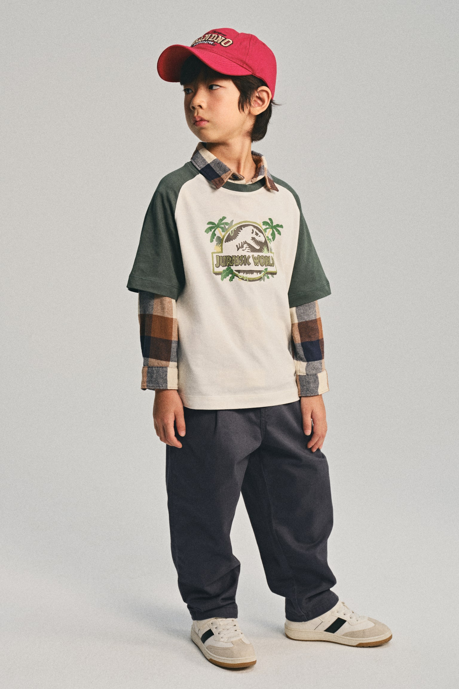 Cotton twill joggers - Dark grey/Black/Beige - 6