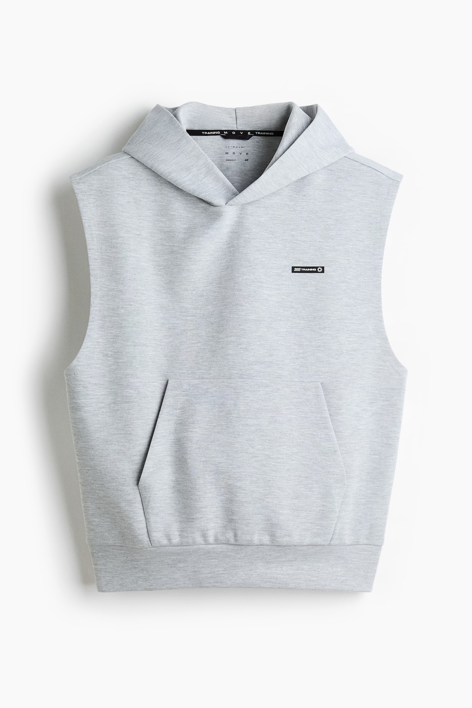 Sleeveless Sports hoodie with DryMove™ - Grey marl/Burgundy/365 Training Team/Dark grey/Running - 2