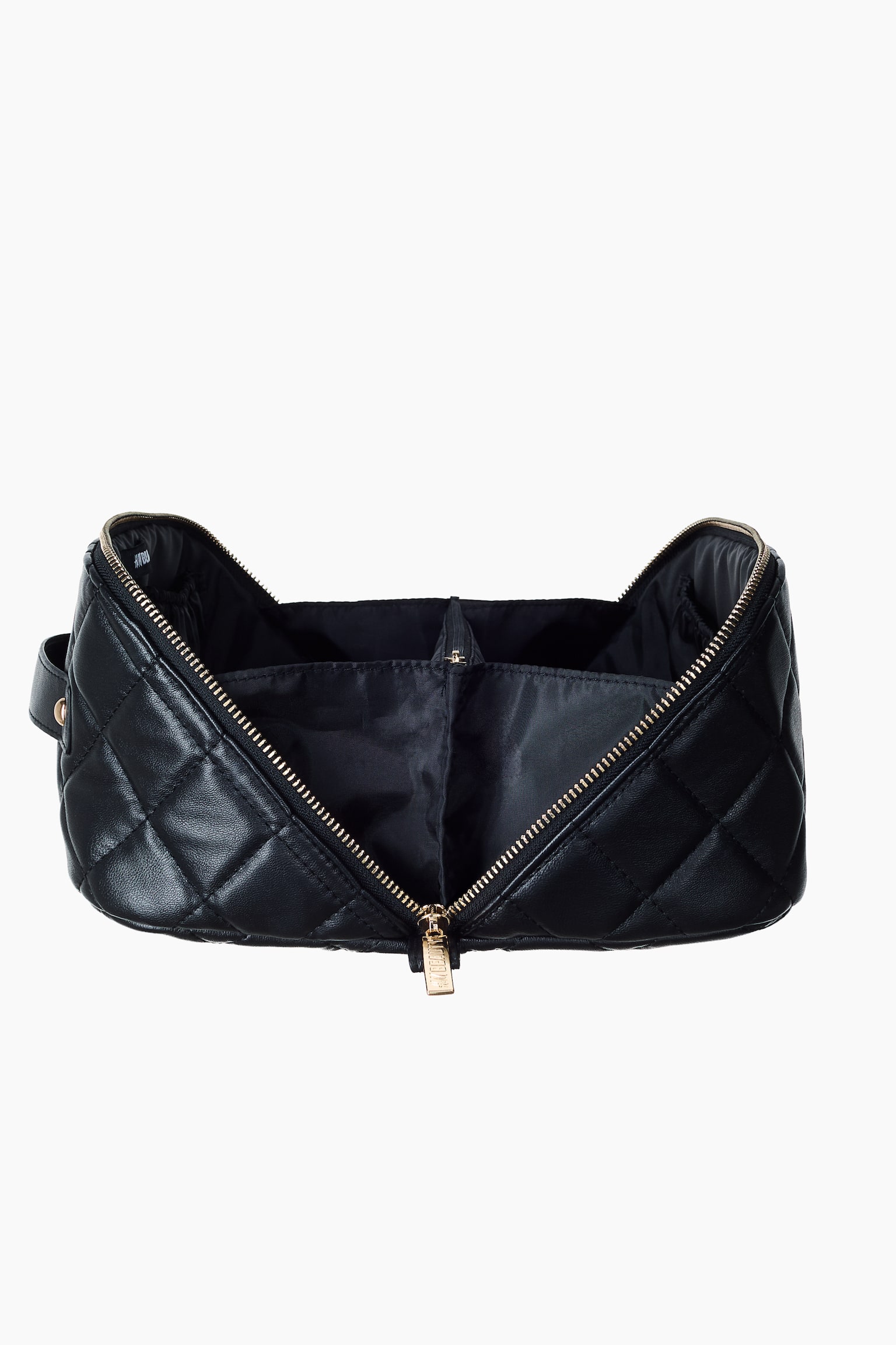 Boxy wash bag - Black/Black/Beige - 4