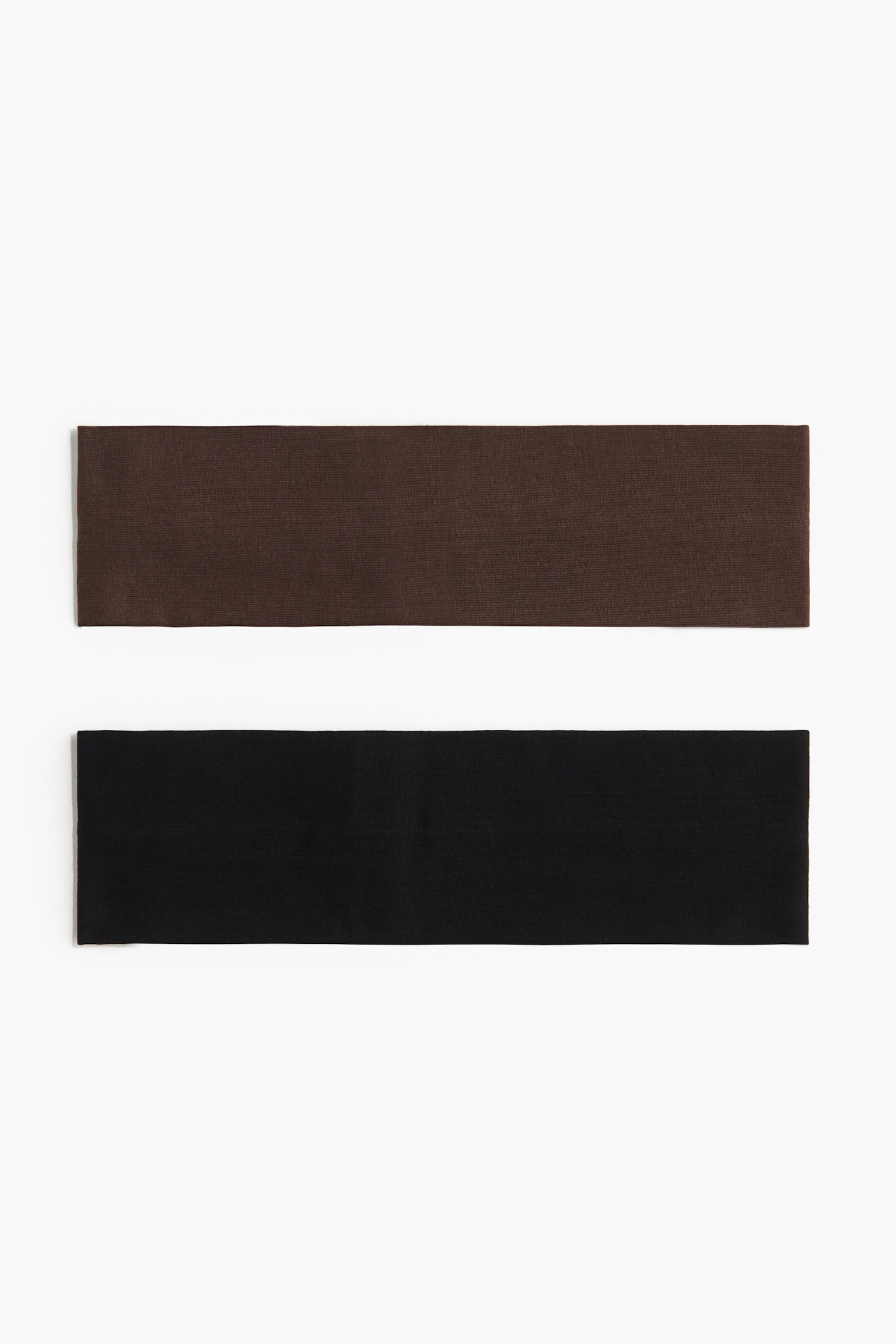 2-pack jersey hairbands - Dark brown/Black/Dark khaki green/Black/Black/White - 1