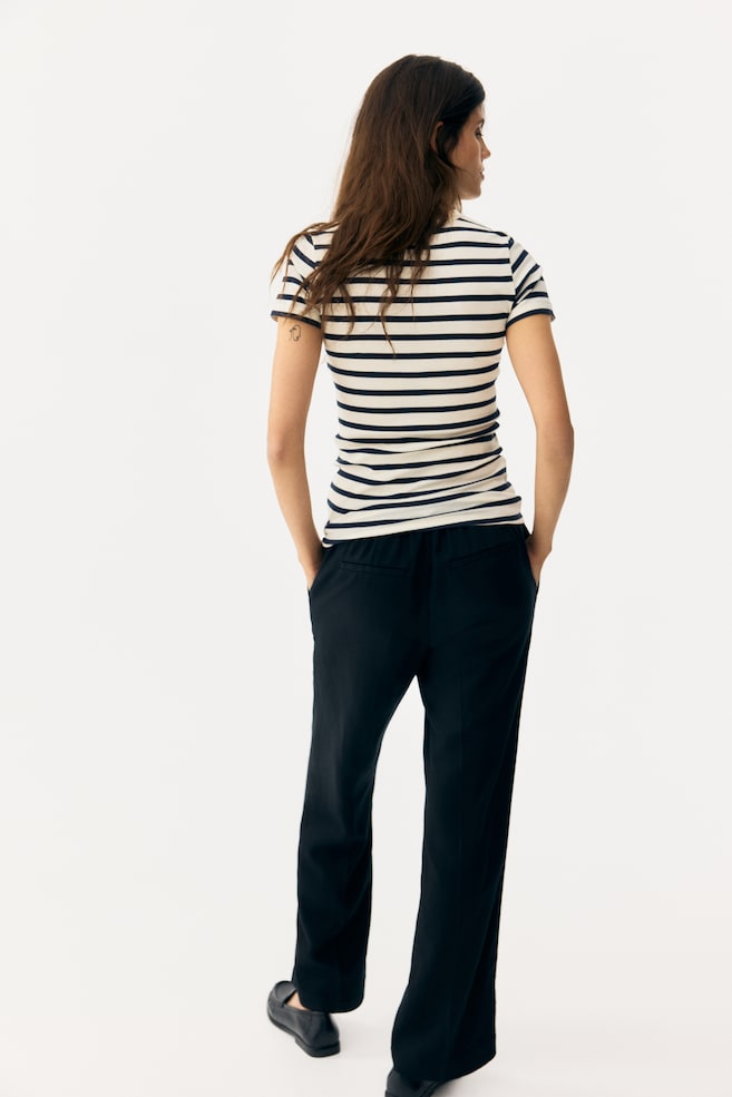 MAMA Linen-Blend Dress Pants - Black/Light beige/Dark brown/Khaki green - 5