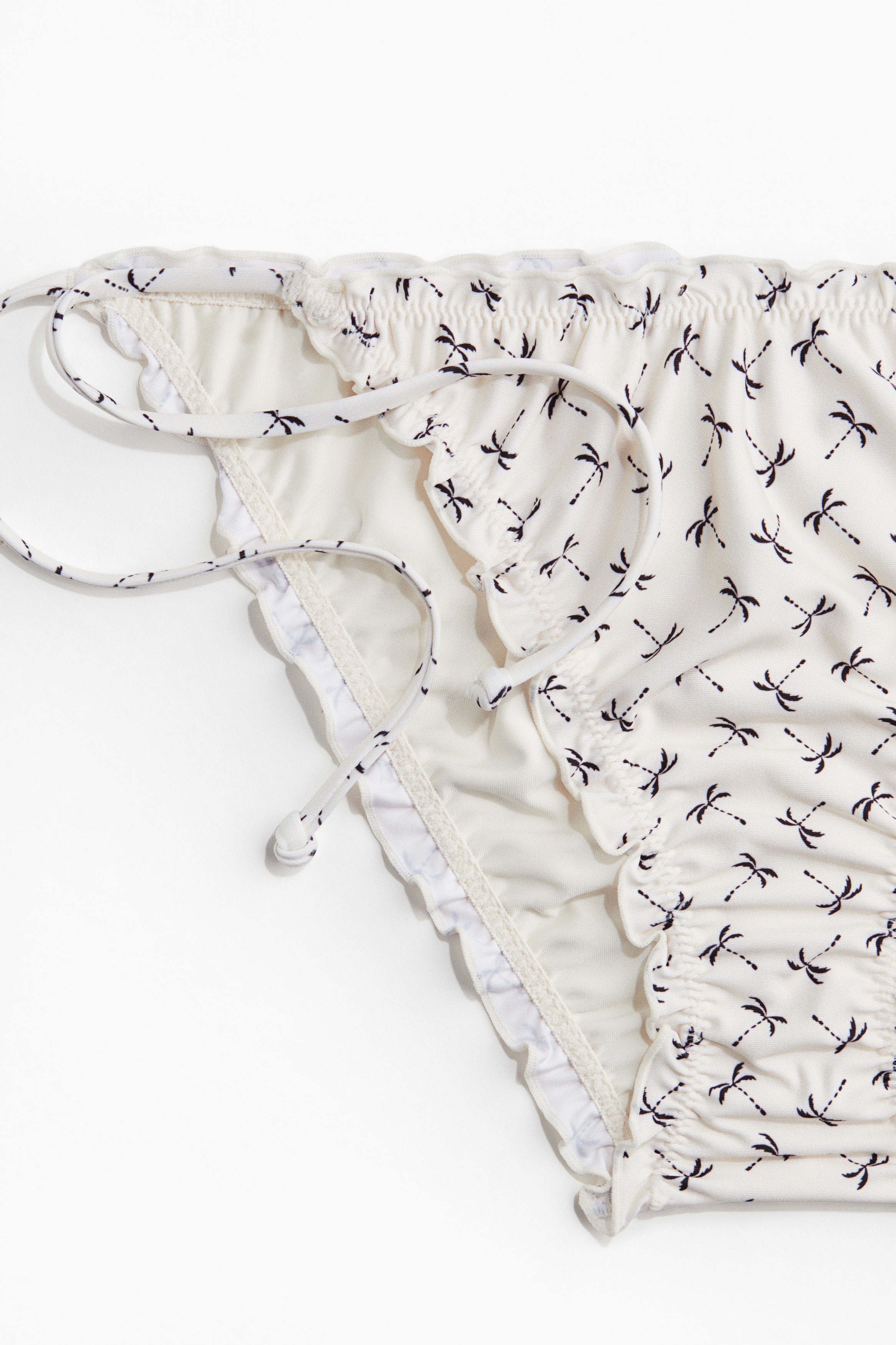 Women's Cream/palm trees Tie Bikini Bottoms | H&M US