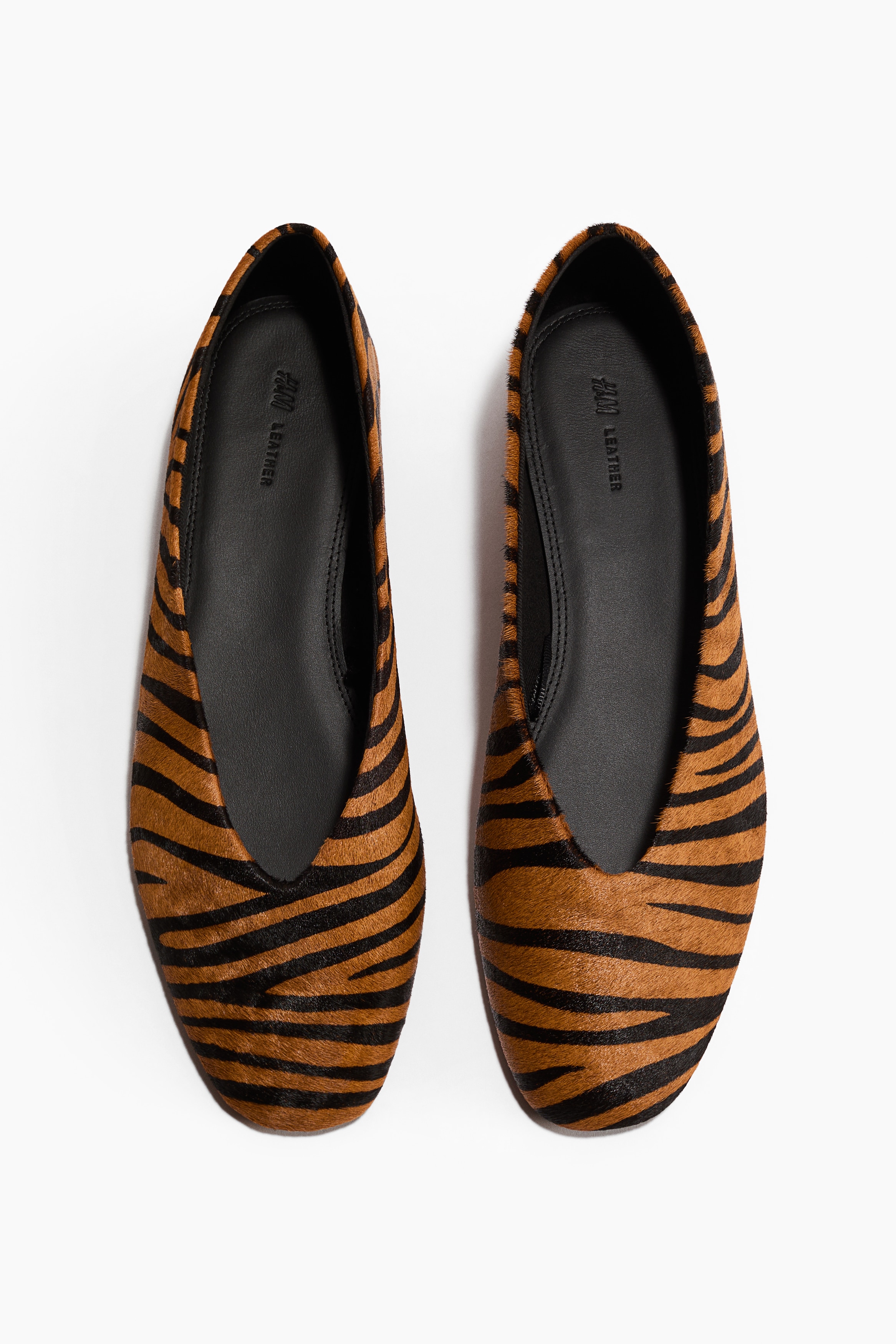 Leather Flats - Dark beige/faux tiger/Dark brown/faux leopard