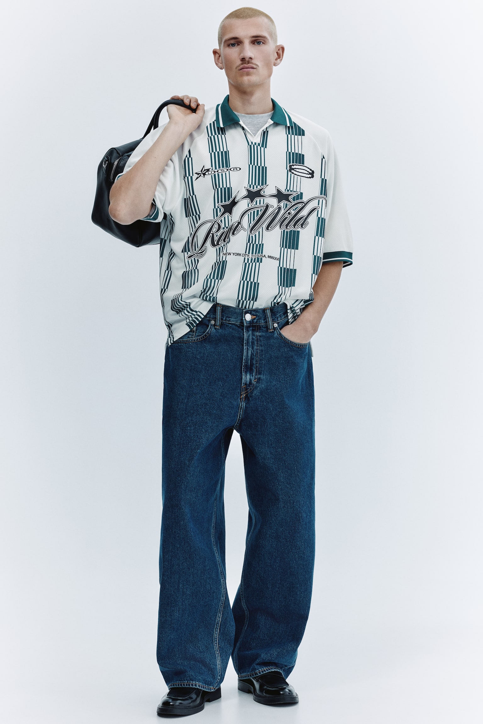 Loose Fit Football shirt - White/Run Wild - 6