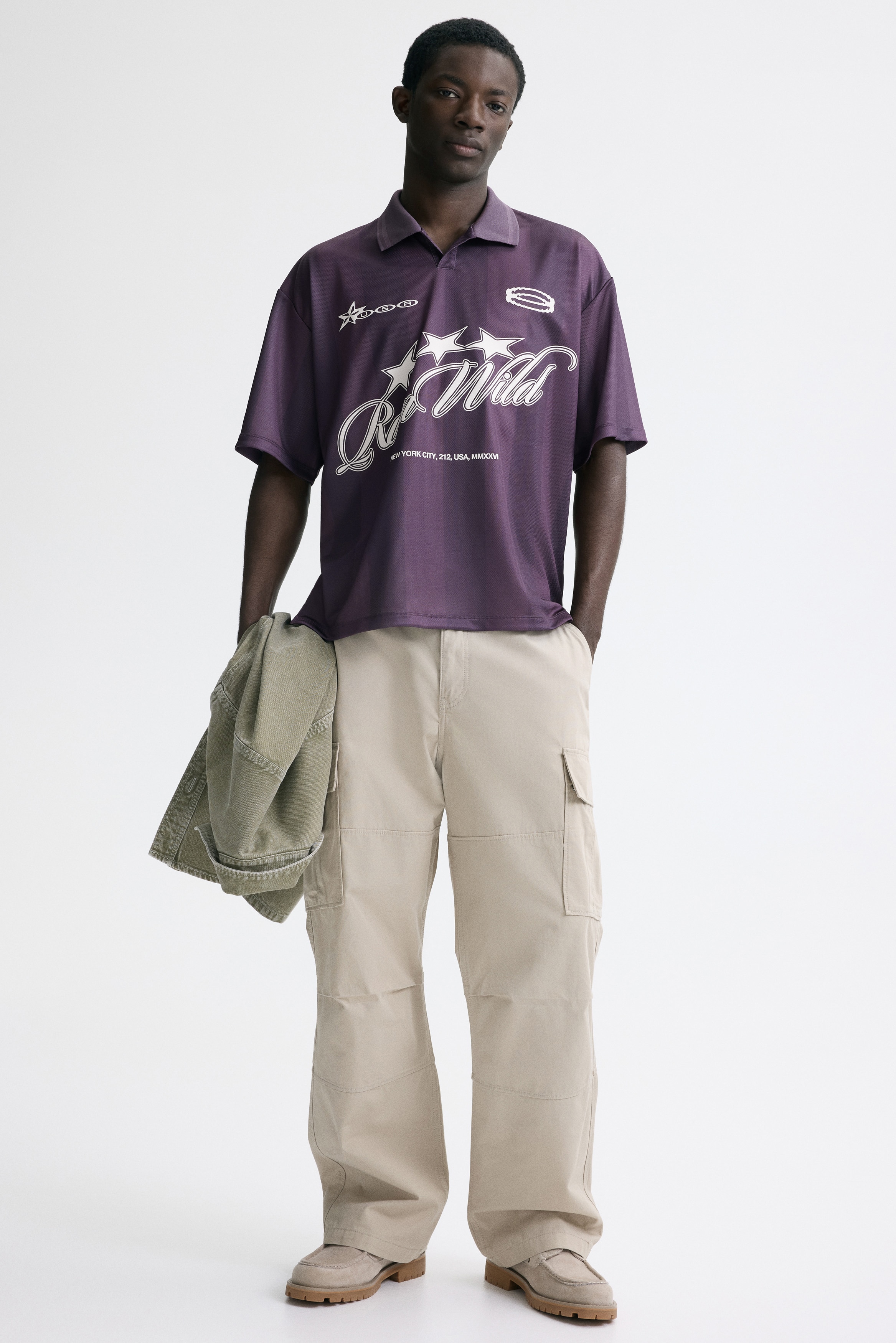 Men's Dark green/Run Wild Loose-Fit Soccer Shirt | H&M US