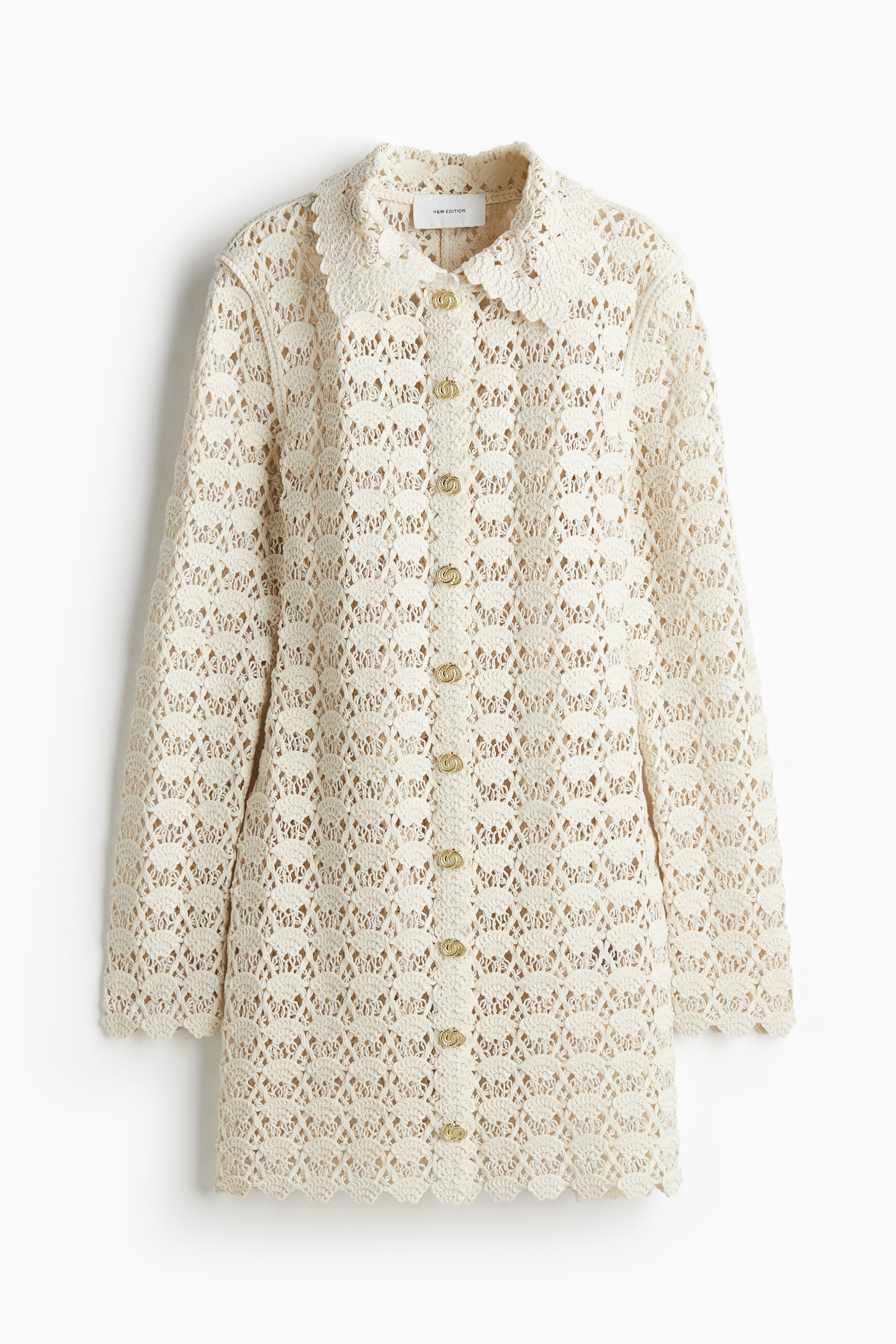 white christmas dresses Helen Jon Claudia Crochet Midi Dress in Brown