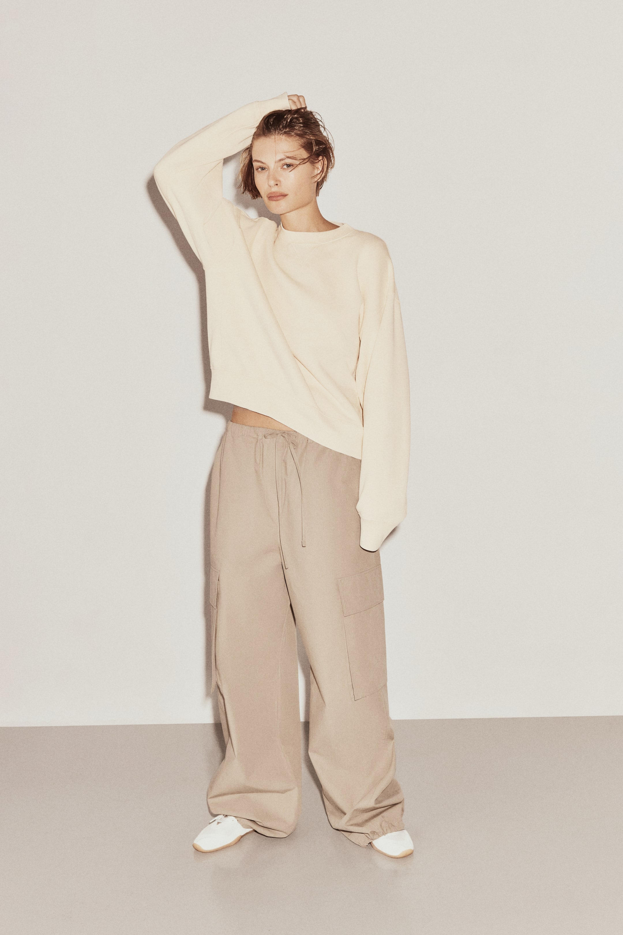 View larger image: Cotton sweatshirt - Light yellow - Ladies | H&M 1