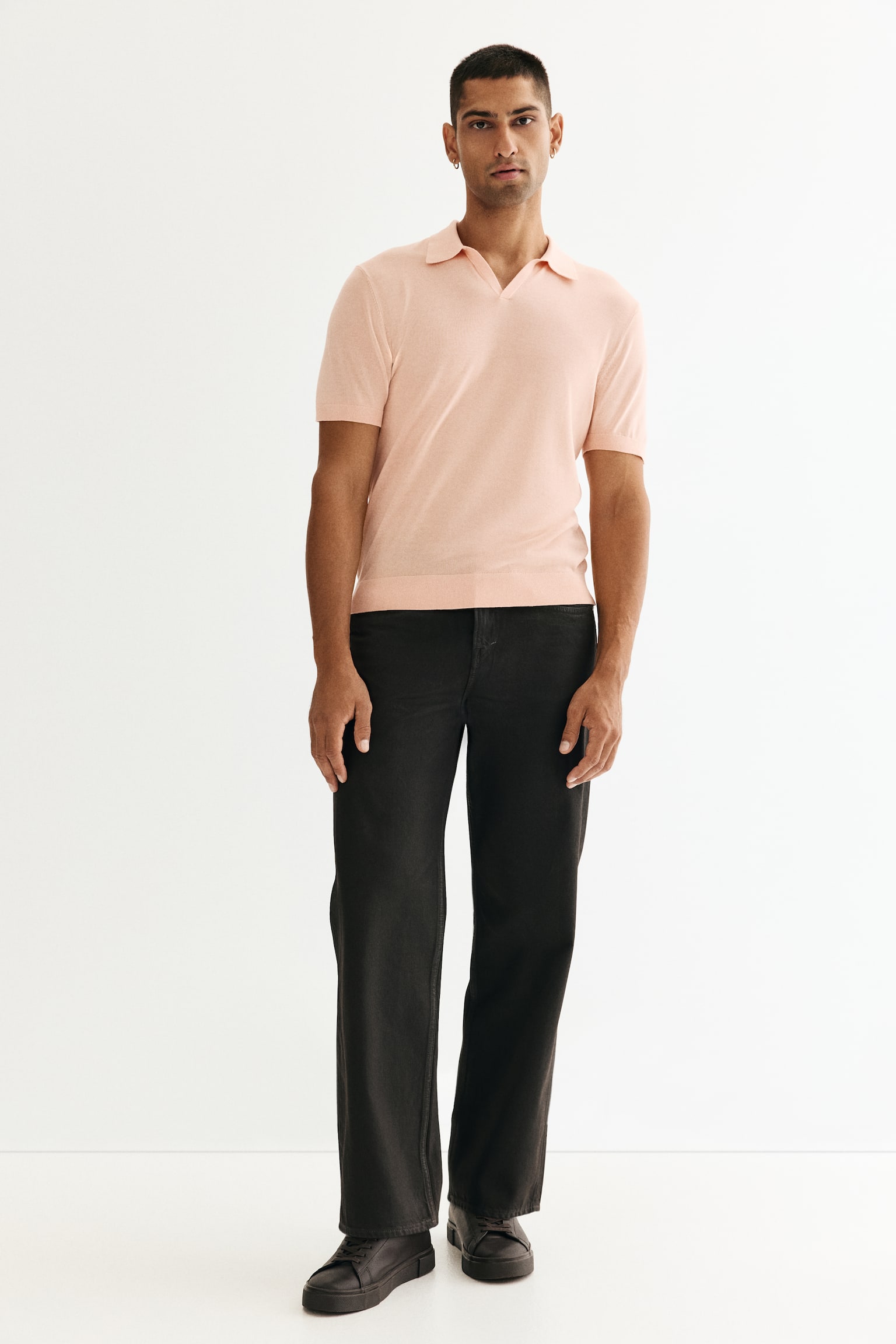 Regular Fit Lyocell-blend polo shirt - Pink/Light blue/Yellow - 3