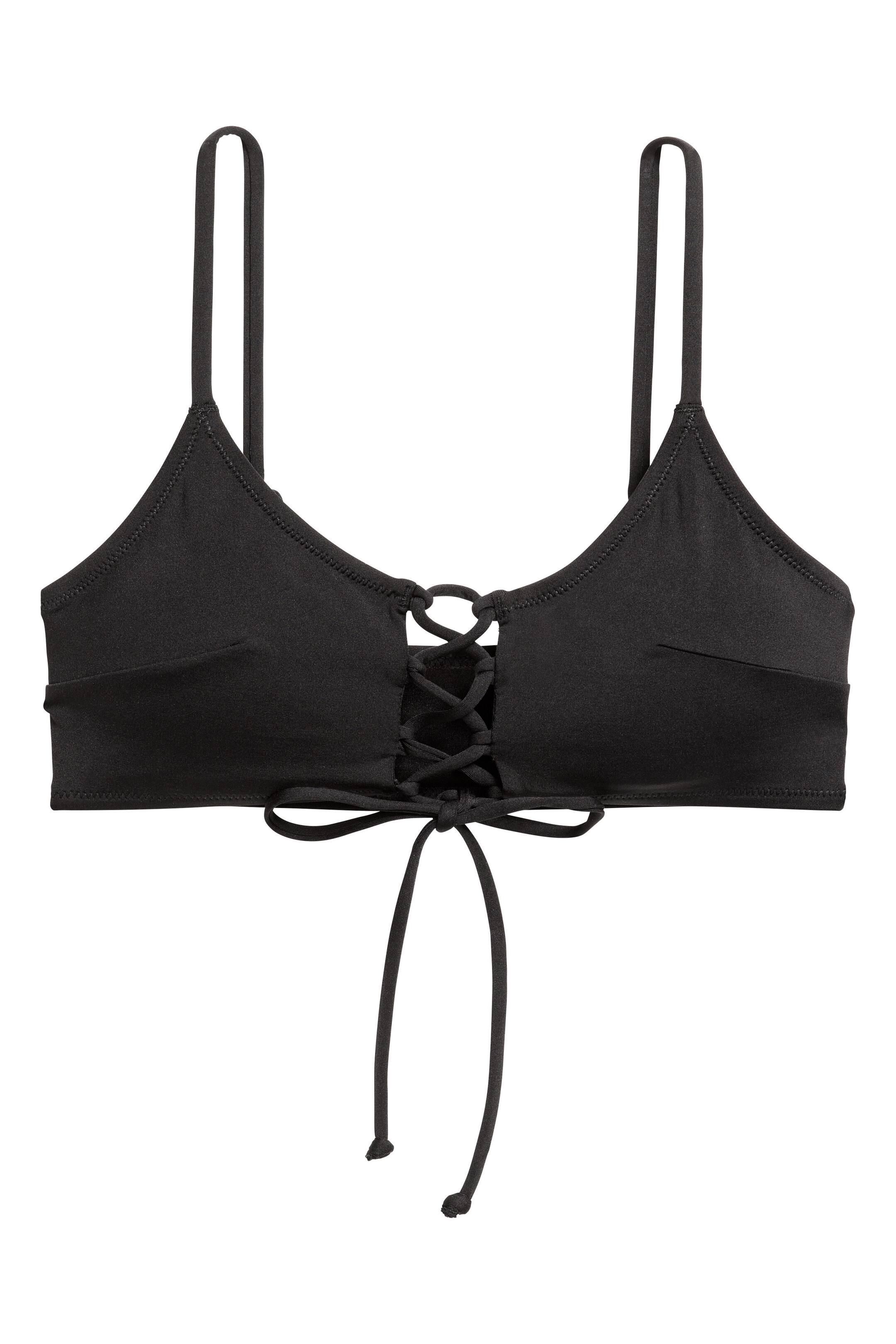 Agrandir l'image: Haut de maillot avec laçage - Noir - FEMME | H&M FR 1