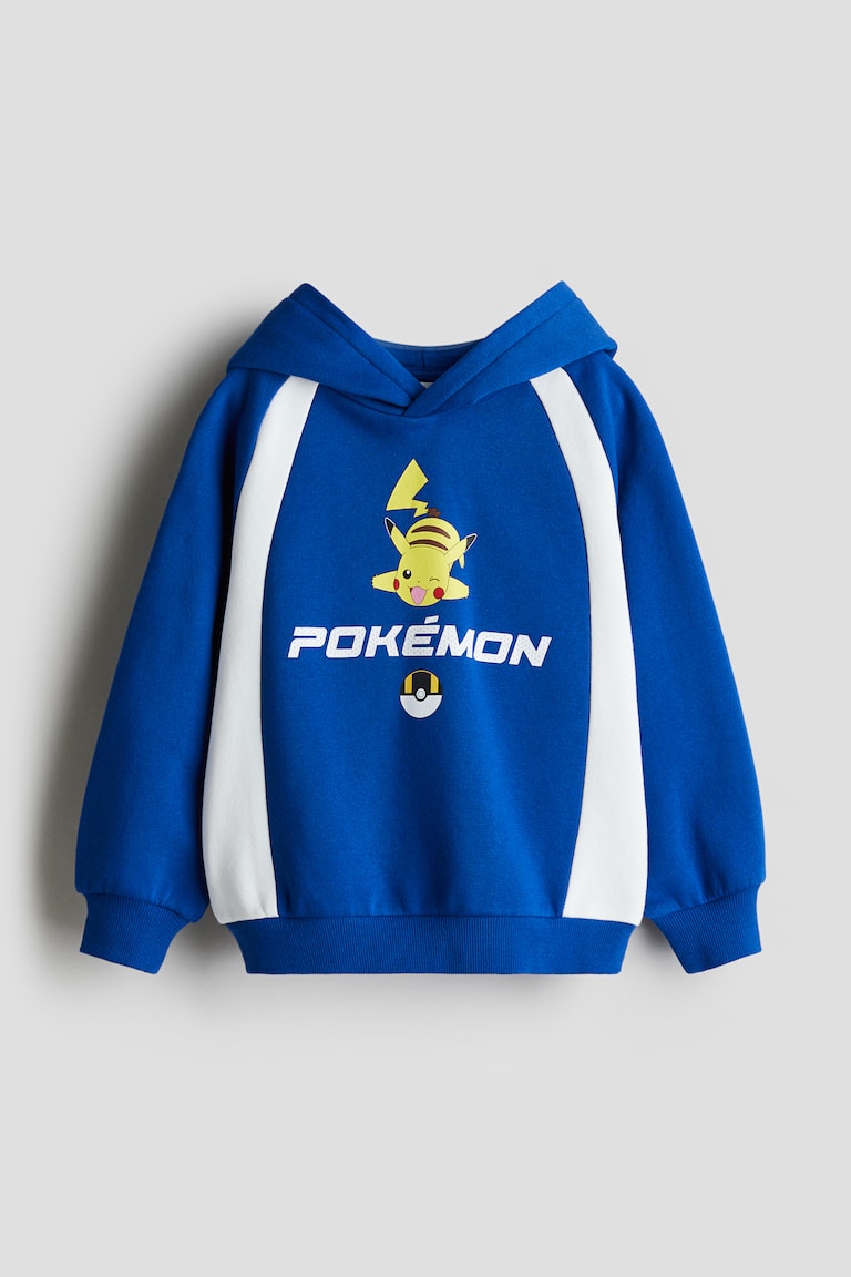 プリントスウェットパーカ - ブライトブルー／ポケモン - Kids | H&M JP 
