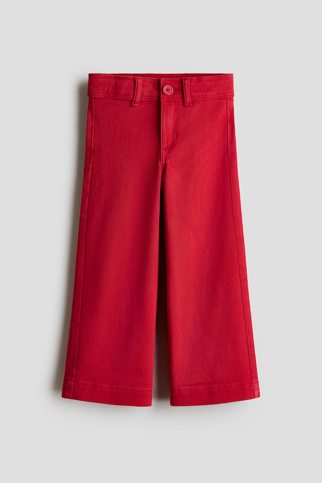 Flared Pants - Red/Light pink/floral/Black/Light beige - 1