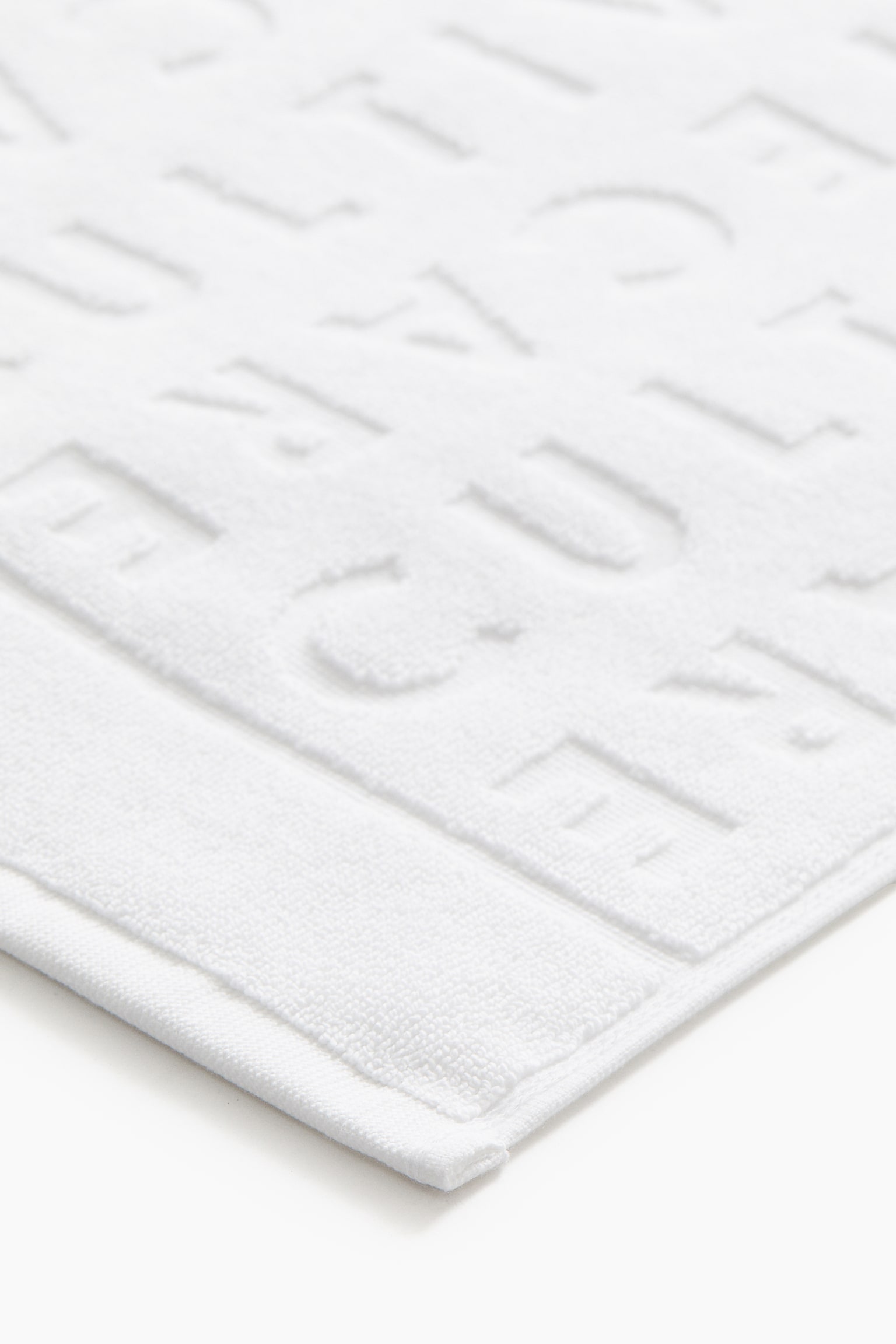 Cotton bath mat - White/Greige - 3