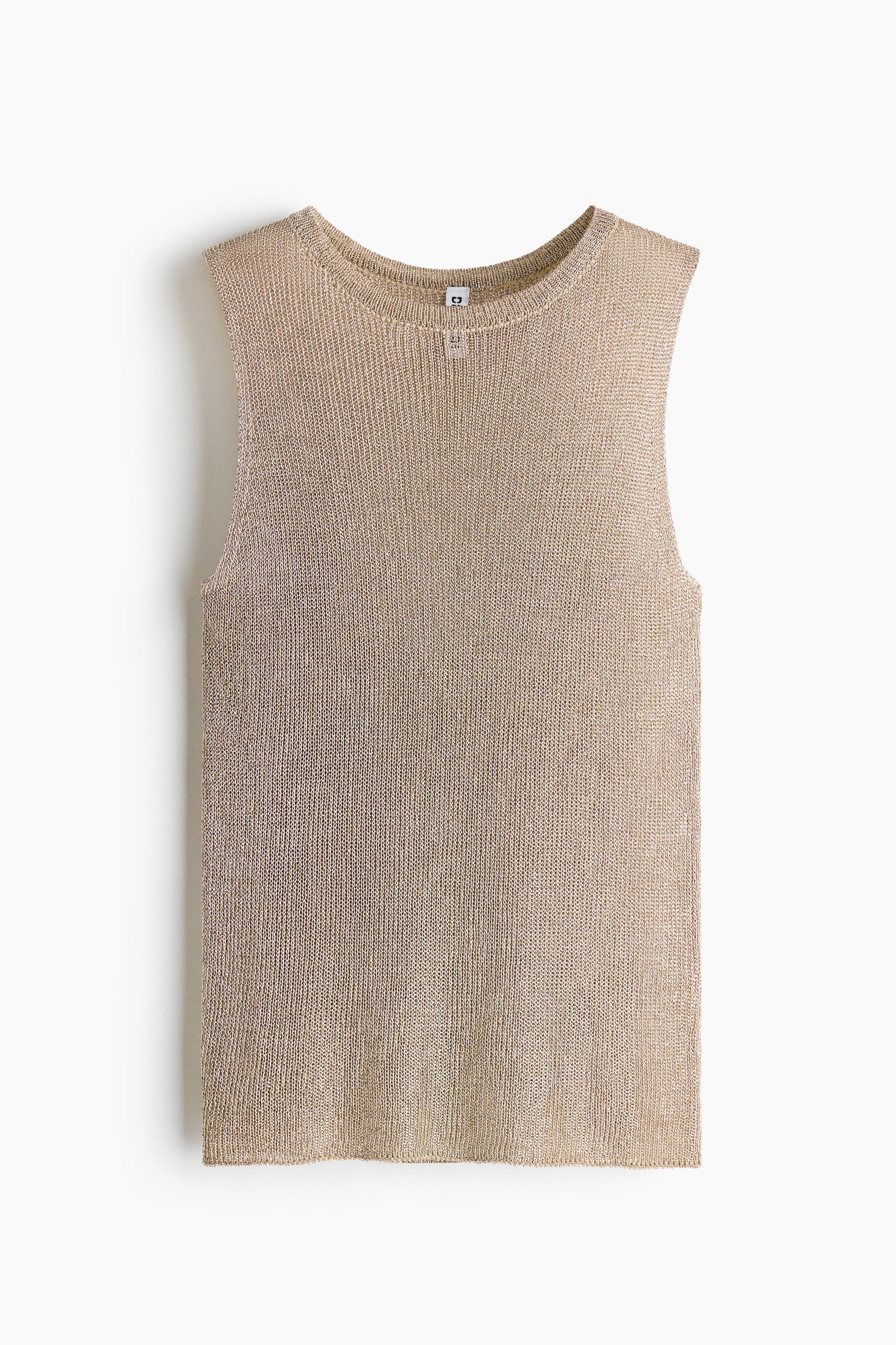 Metallic Knit Top - Light beige/Light dusty pink/Light dusty blue/Dark brown
