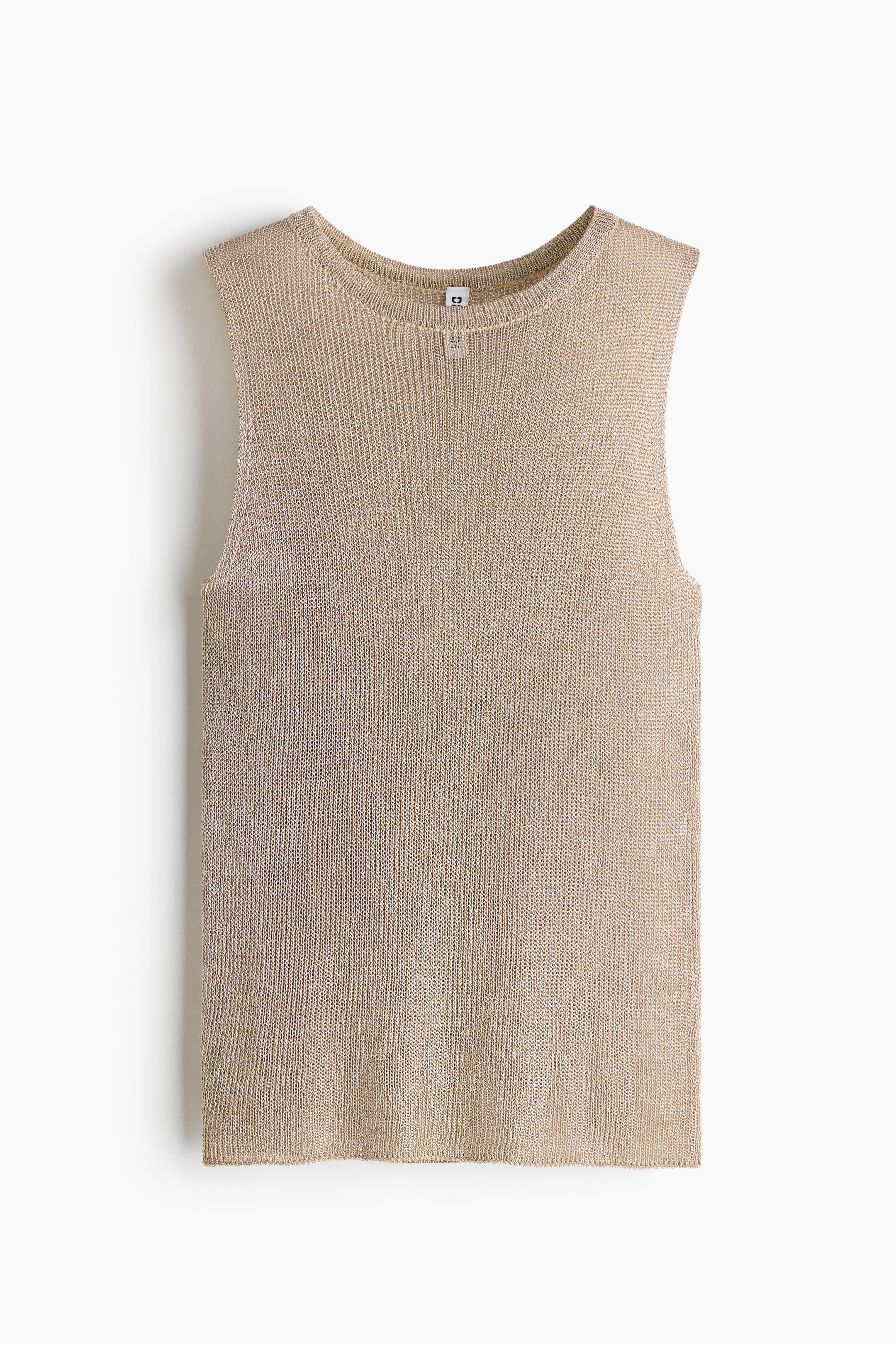 Haut en tricot métallisé