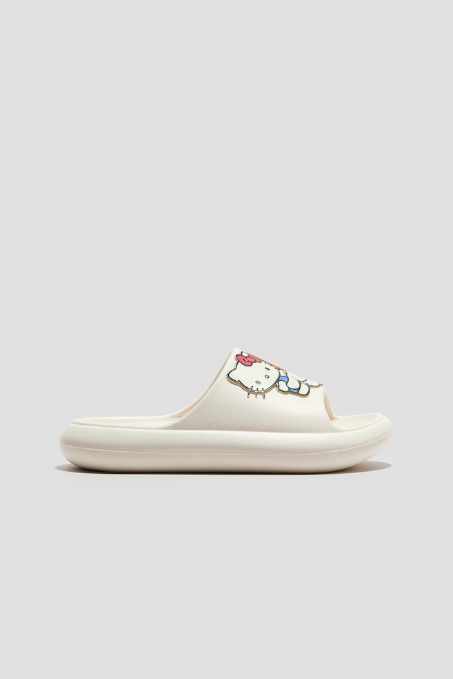 Molded Pool Slide Shoes - Cream/Hello Kitty/Light pink/Hello Kitty/Cream/Lilo & Stitch - 1