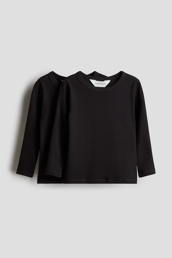 Детские топы H&M 2-pack Pima Cotton Jersey Tops