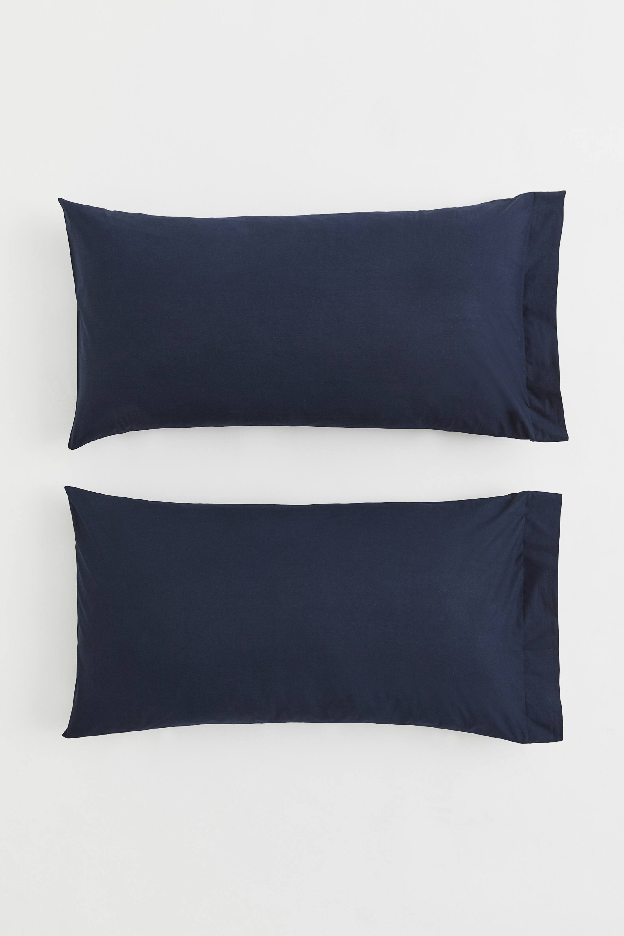 2pack Cotton Percale Pillowcases Dark blue Home All H&M US