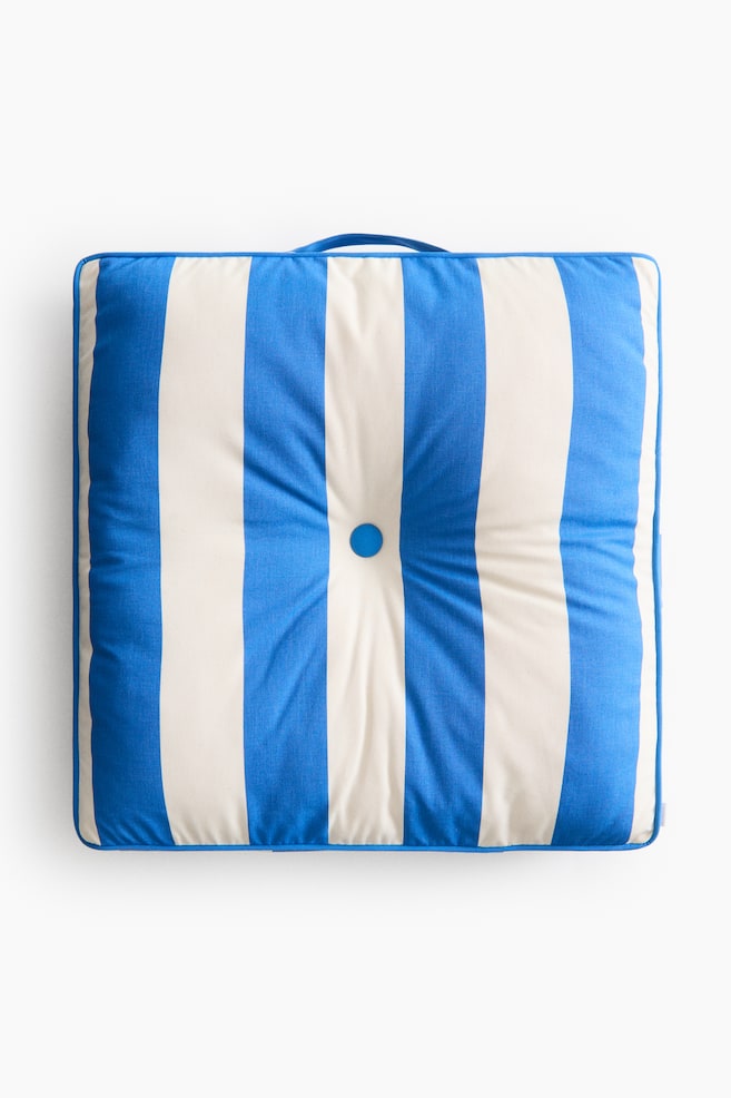 Cojín de suelo para exterior - Azul/Rayas/Beige/Rayas - 1