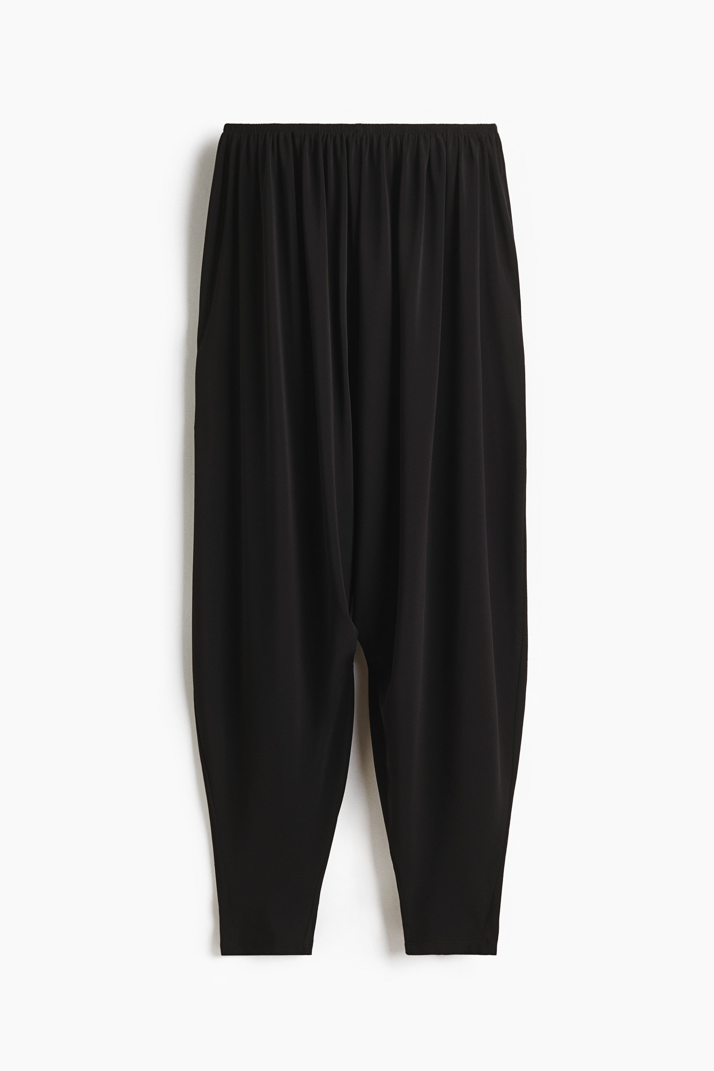 Jersey barrel trousers - Black/Brown